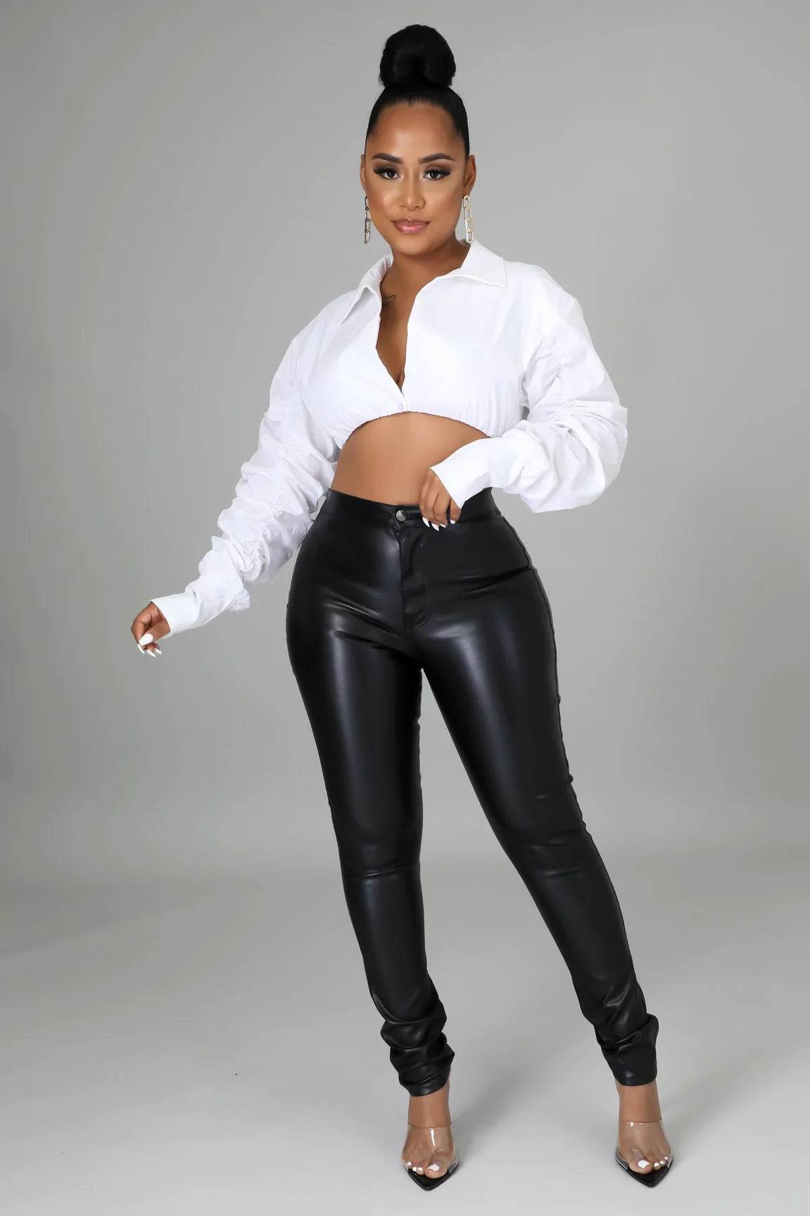 Jinelle High Rise Skinny Pants for Women - Slim Fit Stretch Denim Jeans in Black | Perfect for Work, Casual Outfits & Night Out