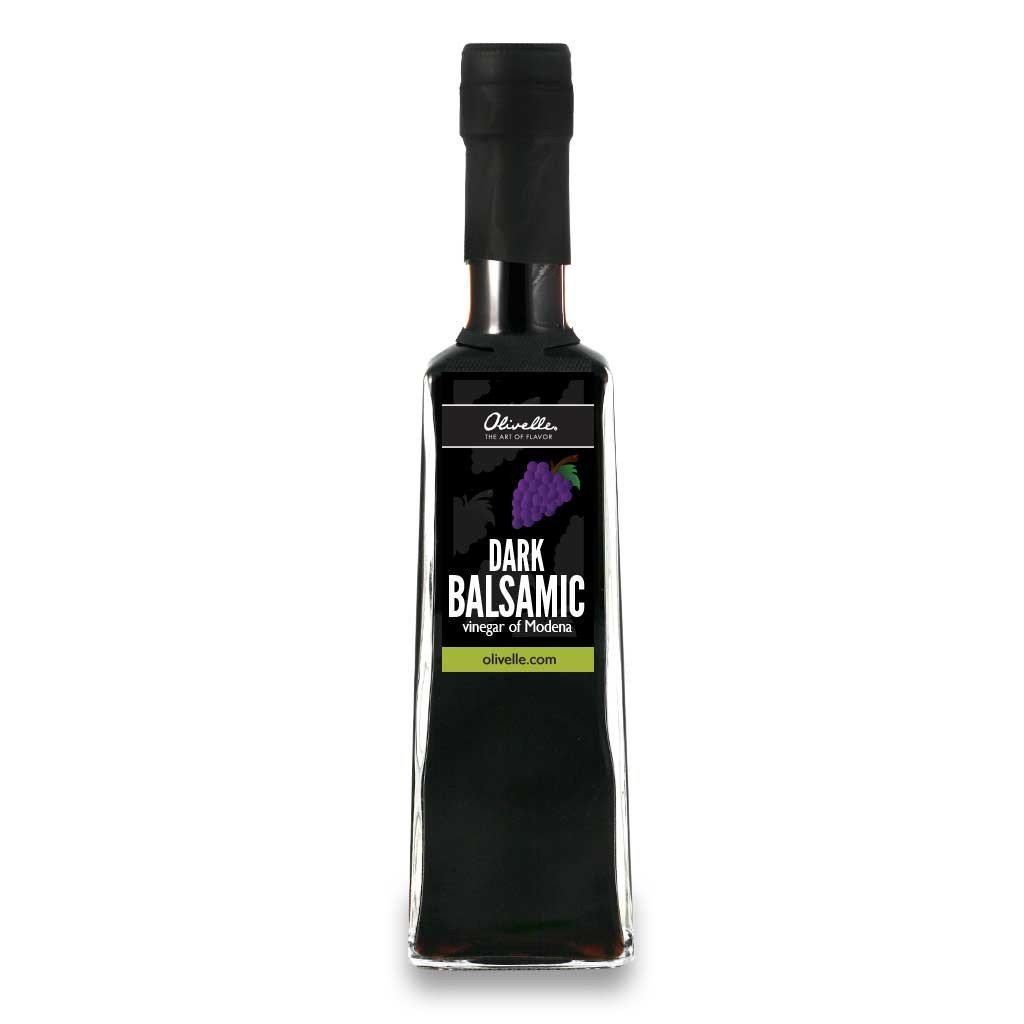 Premium Dark Balsamic Vinegar of Modena IGP (55% Grape Must) - Aged Italian Condiment for Salads, Cheese & Gourmet Dishes