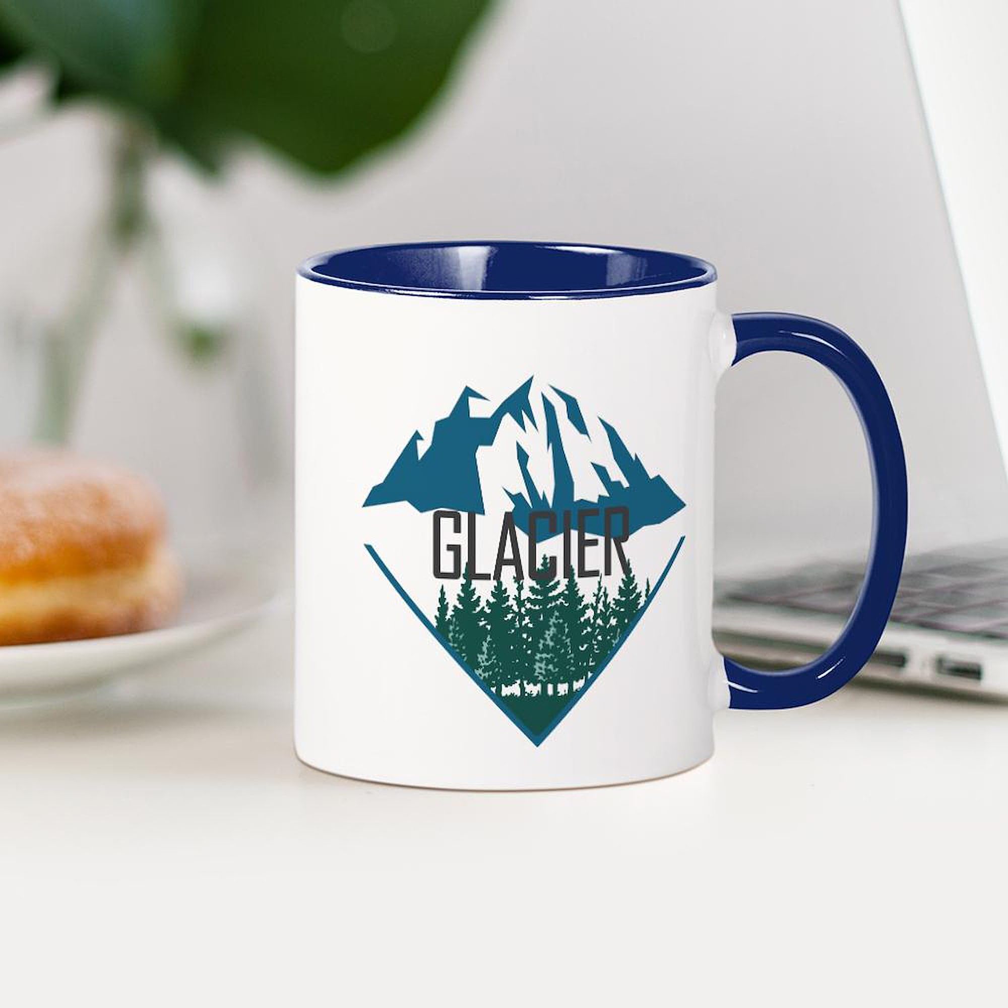 Glacier Montana 11 oz (325 ml) Ceramic Coffee Mug - Perfect for Hot & Cold Drinks, Office, Home & Camping Use