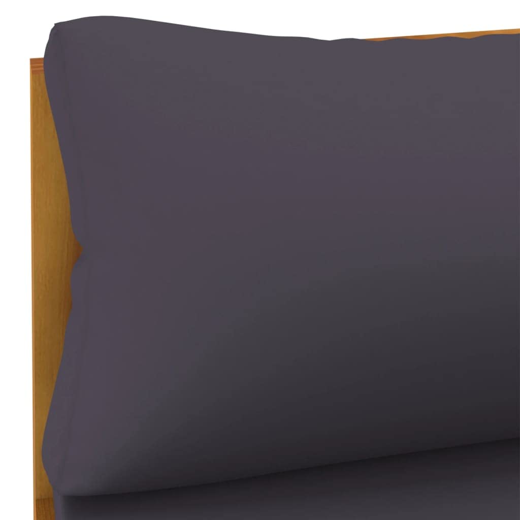 Premium SKM Sectional Middle Sofa with Dark Gray Cushions & Solid Acacia Wood Frame - Modern Living Room Furniture for Home, Office, or Lounge (Model 6288) | Perfect for Small Spaces, Apartments, and Family Gatherings