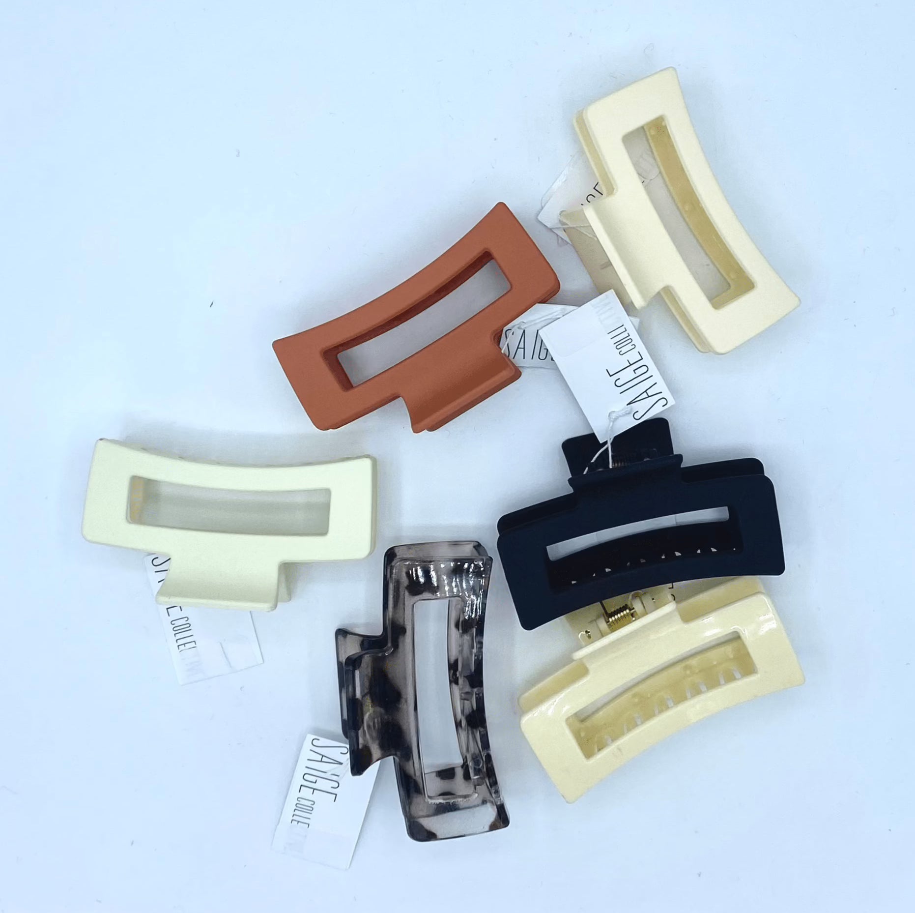 Saige Collective Medium Claw Clip Hair Clips for Women - Strong Hold Hair Claw for Thick Hair, Perfect for Ponytails, Buns & Updos - Hair Accessories for Daily Use, Workout & Fashion Styling