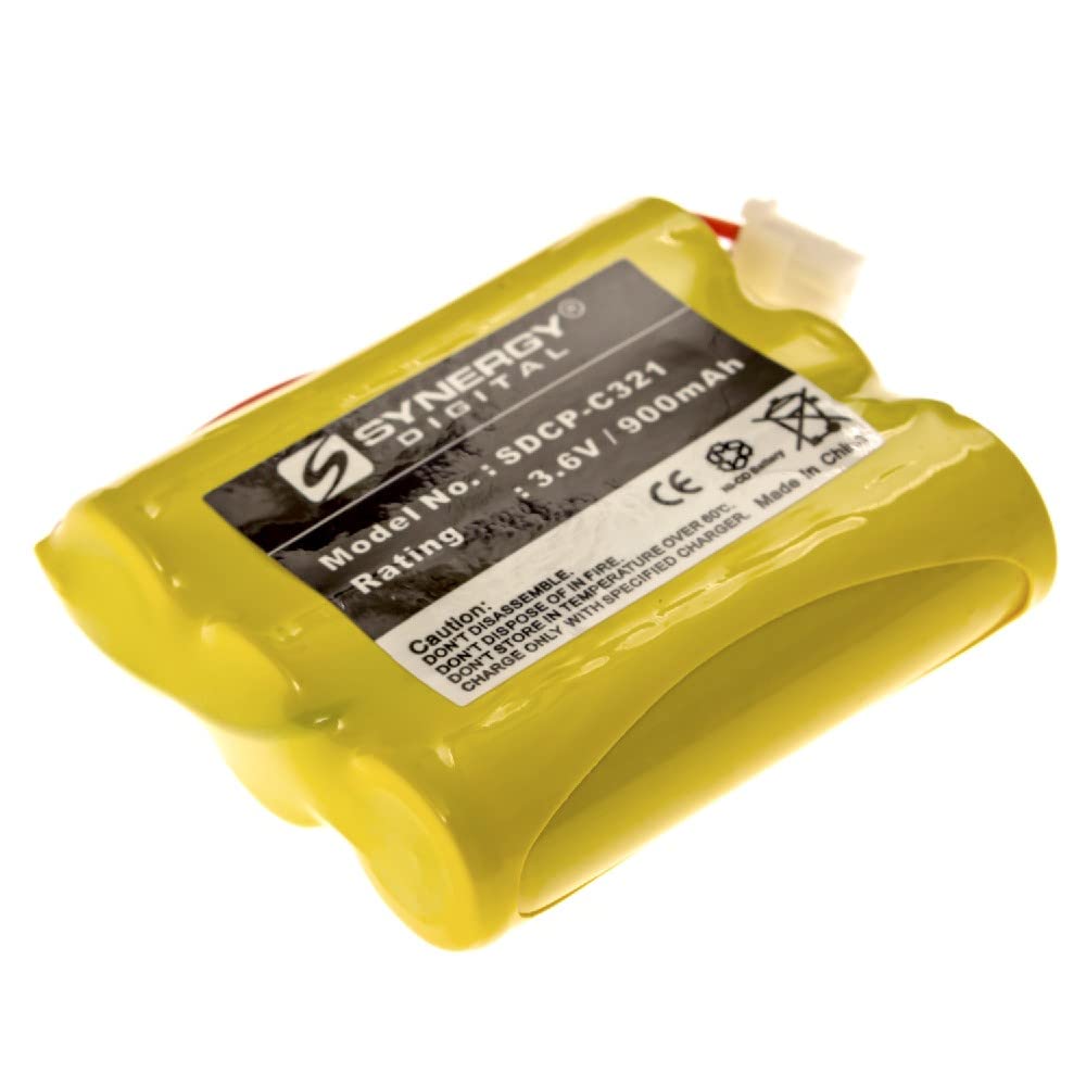 Synergy Digital Rechargeable Ni-Cd 3.6V 900mAh Cordless Phone Batteries - 3 Pack | Compatible with GE 52358 & Similar Models | Perfect for Home/Office Cordless Phones & Wireless Devices