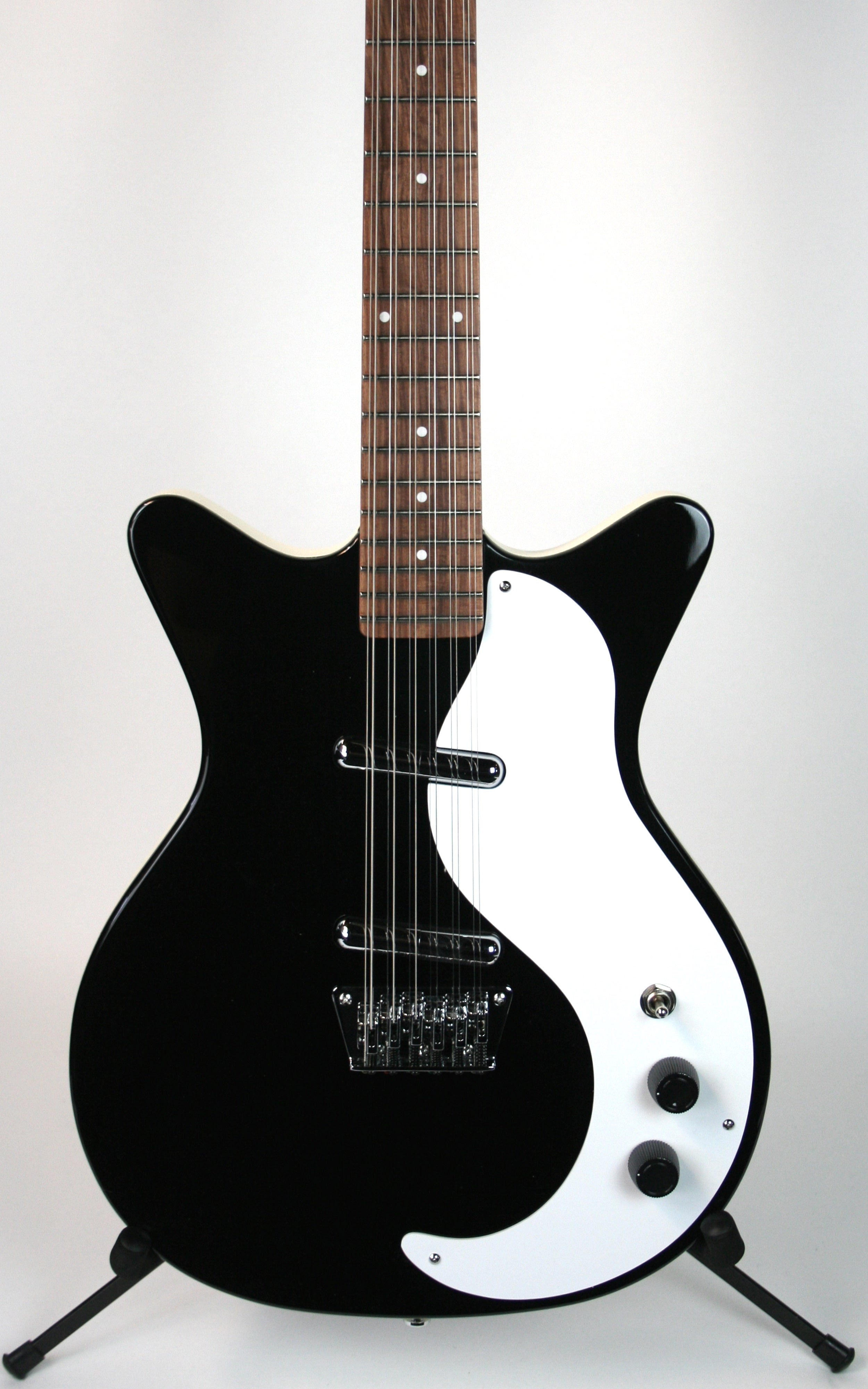 Danelectro '59 12-String Electric Guitar in Black - Perfect for Rock, Blues & Vintage Music Performances