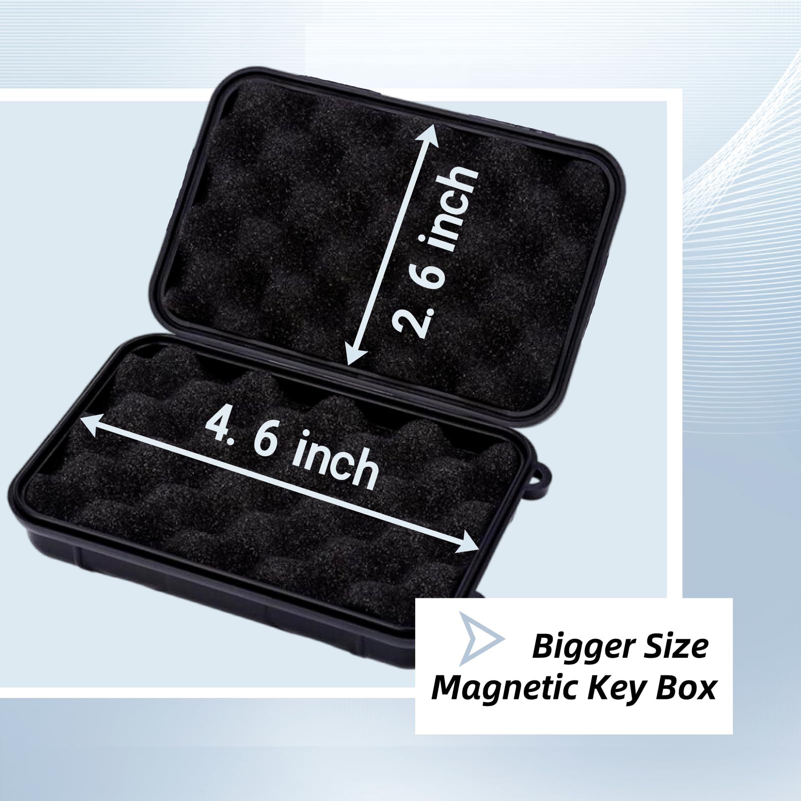 2 Pack Magnetic Car Key Holder - Waterproof Hide-A-Key Box for Indoor & Outdoor Use, Under Vehicle Key Storage Solution (Perfect for Spare Keys, Emergency Access, and Home Security)