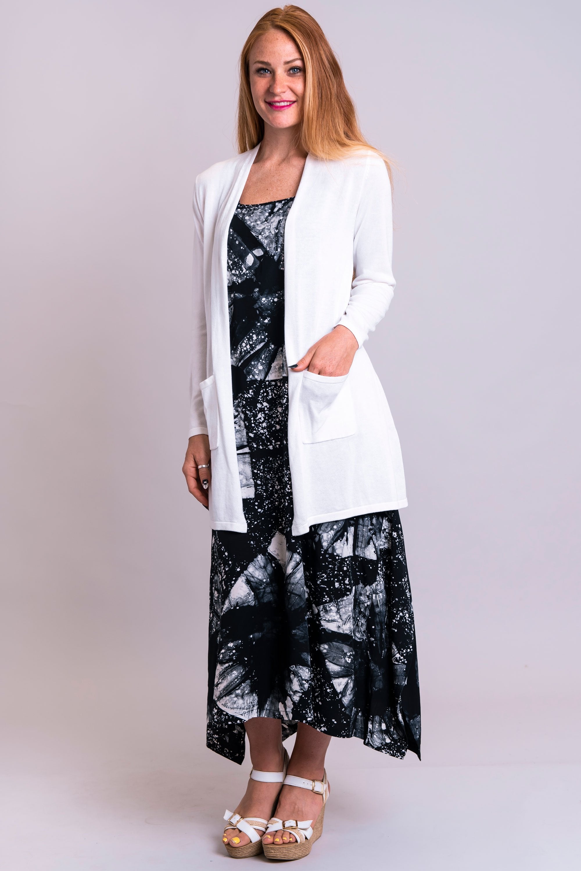 Justine Sweater - Soft White Bamboo Cotton Blend Women's Top for Casual Wear & Layering