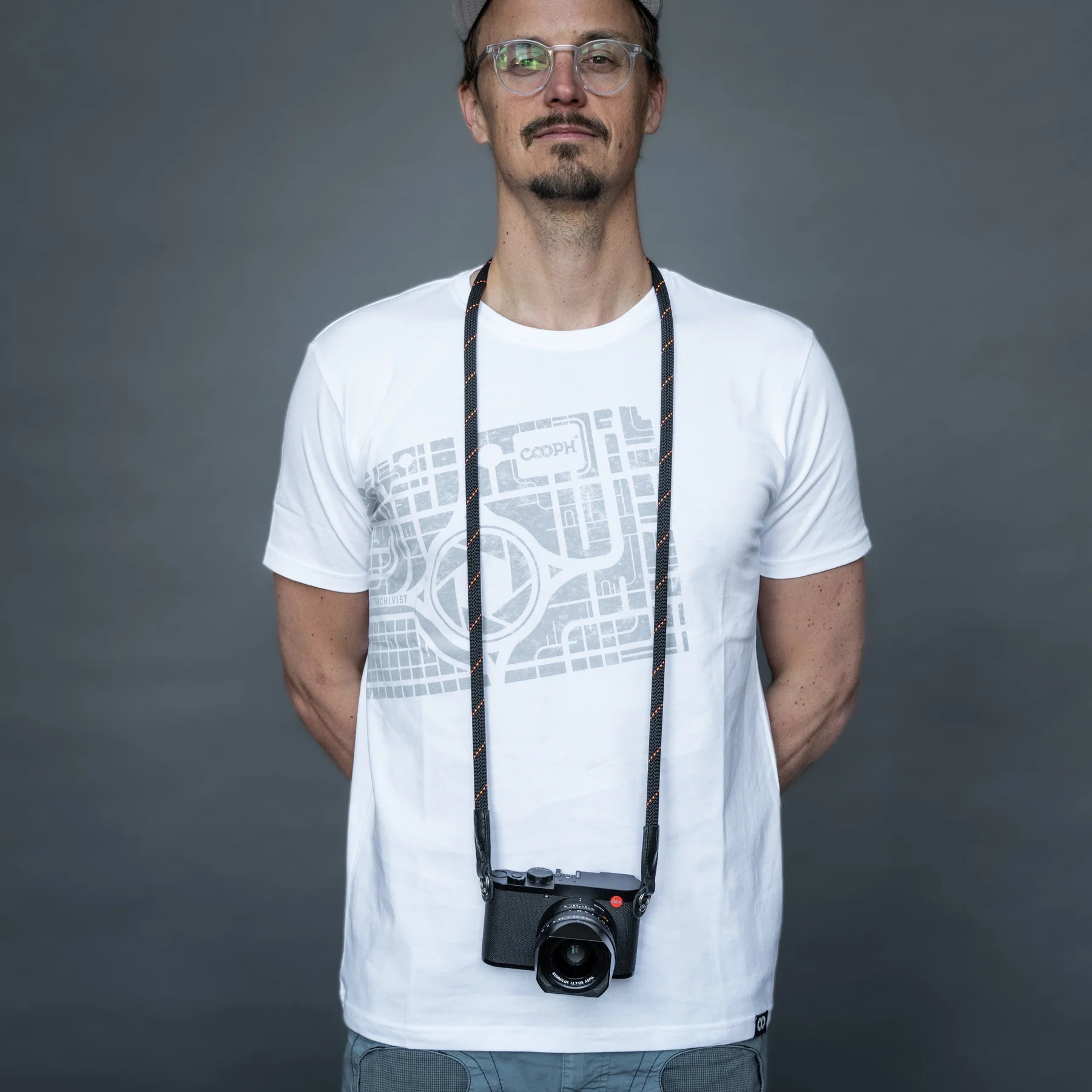 Cooph Rope Camera Strap with Split Ring - 45.3 Inch (115cm) Adjustable Neck Strap for DSLR & Mirrorless Cameras - Durable Orange Obsidian Color - Perfect for Travel, Hiking & Photography Enthusiasts