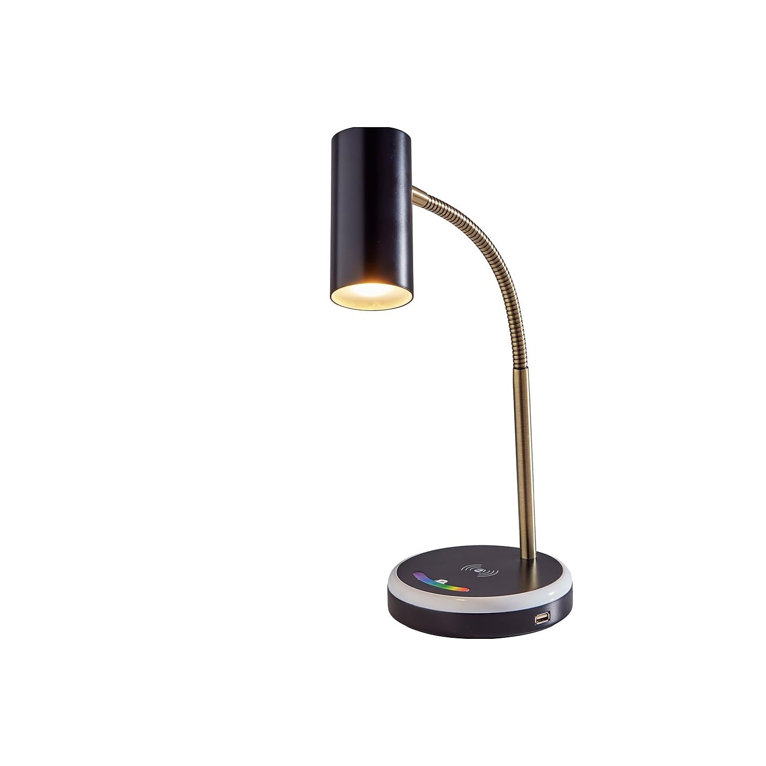 Shayne LED Wireless Charging Desk Lamp with USB Port - Adjustable Brightness & Color Temperature for Home Office, Study, and Bedroom Lighting