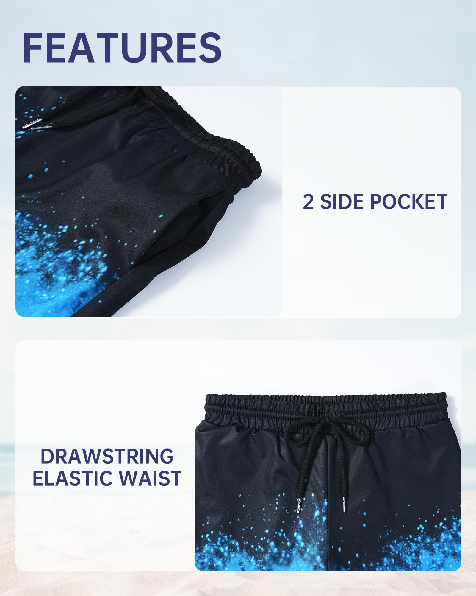 HASMES Boys Swim Trunks with Compression Liner - Quick Dry Bathing Suits & Board Shorts for Kids & Teens (Ages 5-14) - Perfect for Swimming, Beach, Pool & Water Sports