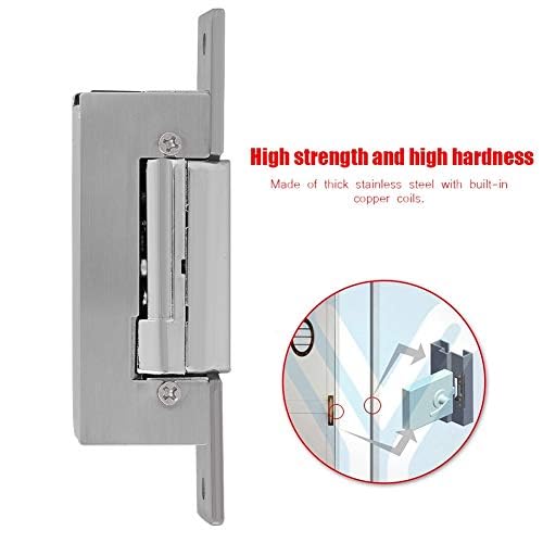 12V 300kg Heavy Duty Electric Door Lock - Stainless Steel Magnetic Strike for Double Unlocking | Waterproof & Durable for Office Buildings, Factory Doors & Security Gates | Ideal for Commercial & Industrial Access Control