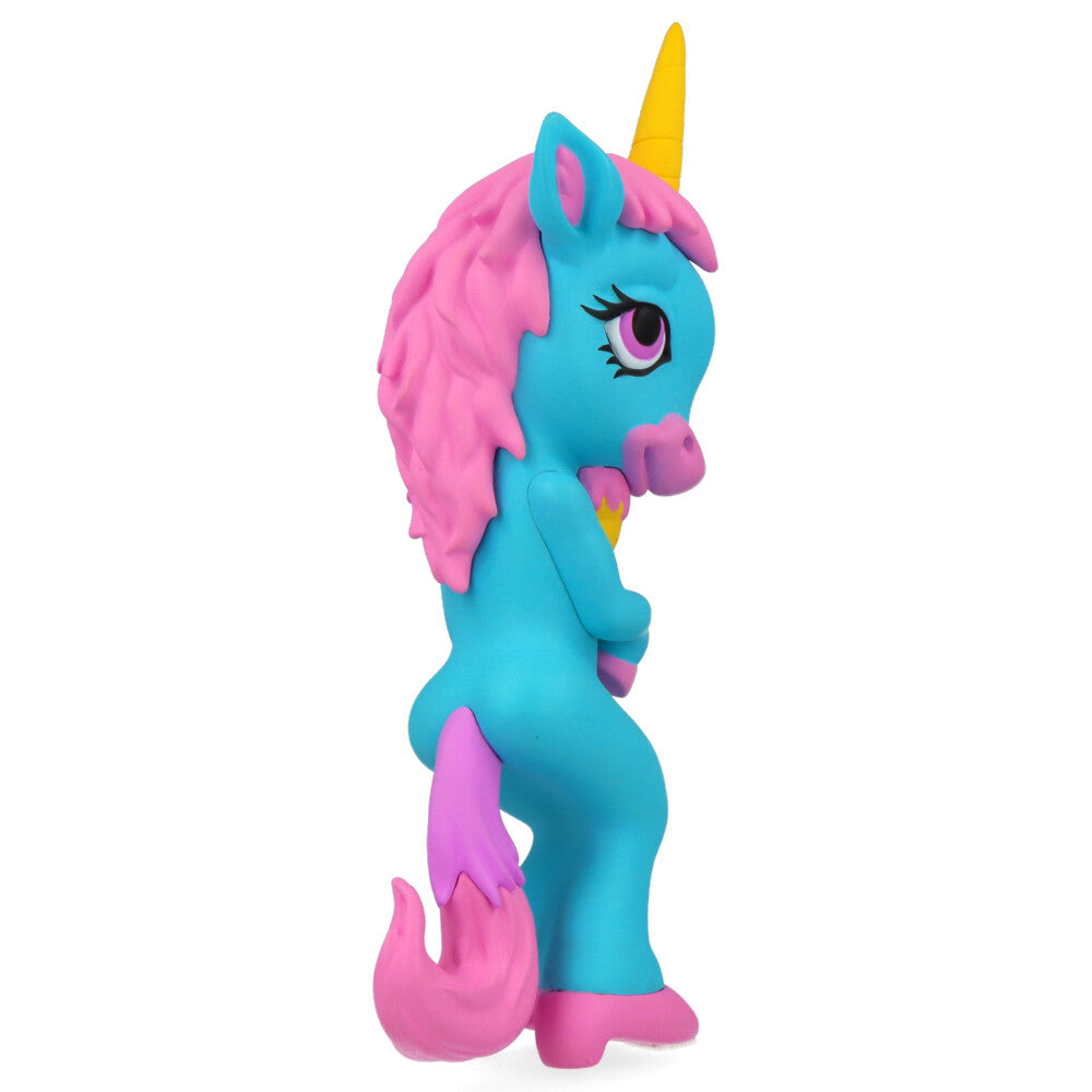 Ron English Forlorn Unicorn Blue Vinyl Art Toy - Collectible Pop Surrealism Figure for Home Decor & Art Display