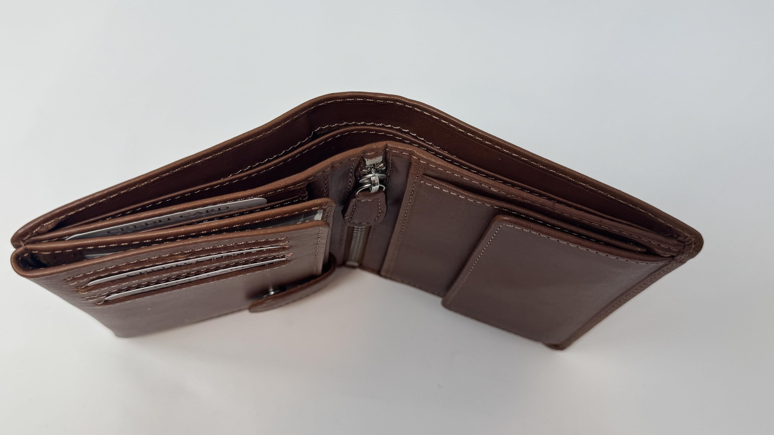 Men's RFID Blocking Genuine Full Grain Leather Bifold Wallet with Flip ID Window & Secure Zipper Compartment - Extra Large Capacity (Bugatti Tan) | Perfect for Travel, Business & Everyday Use