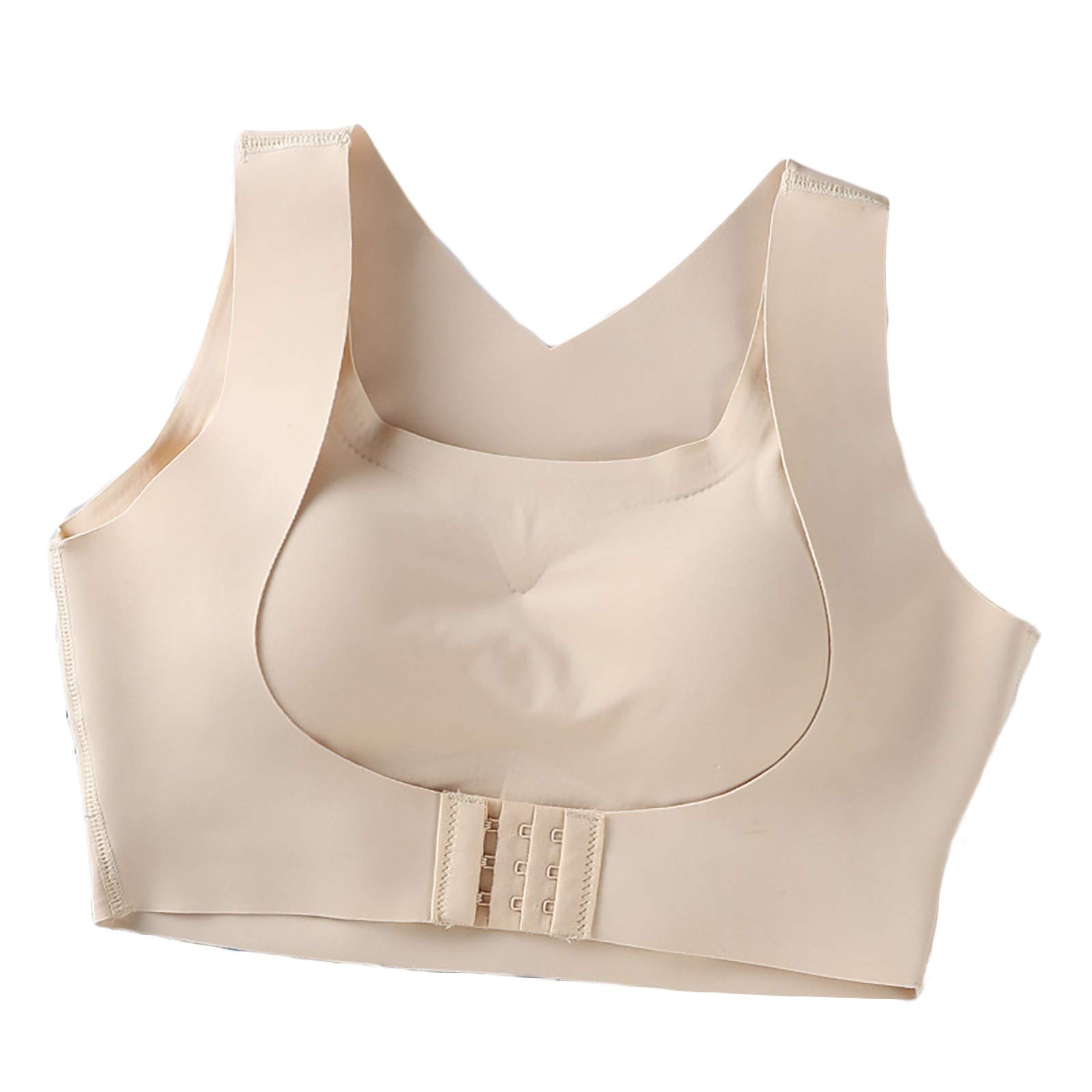 Breathable Front Closure Yoga Sports Bra for Women - Extra Elastic Lace Trim, Supportive Large Size Workout Bra for Yoga, Gym & Running