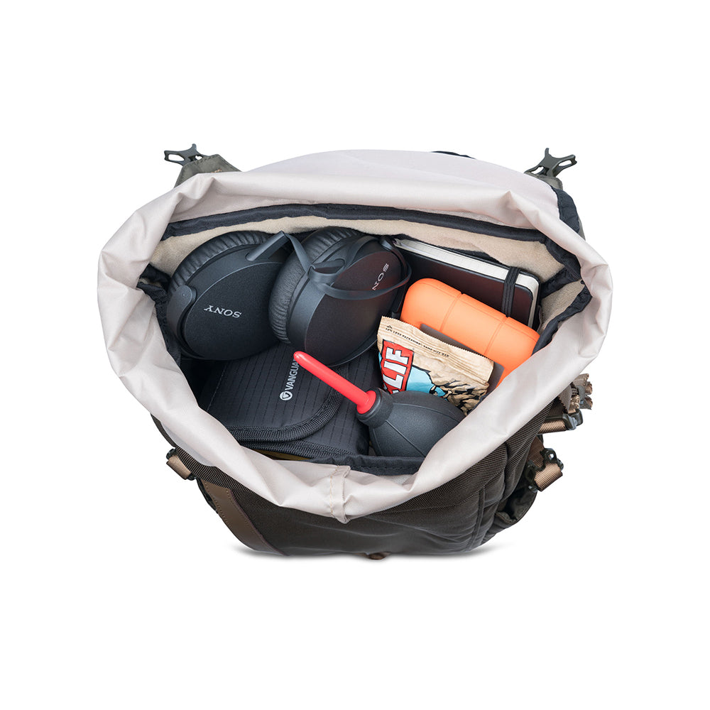 VEO GO 42M KG Camera Backpack Khaki Green - Waterproof DSLR Bag for Photographers, Travel & Outdoor Shooting - Perfect for Hiking, Camping & Professional Photography Gear Storage