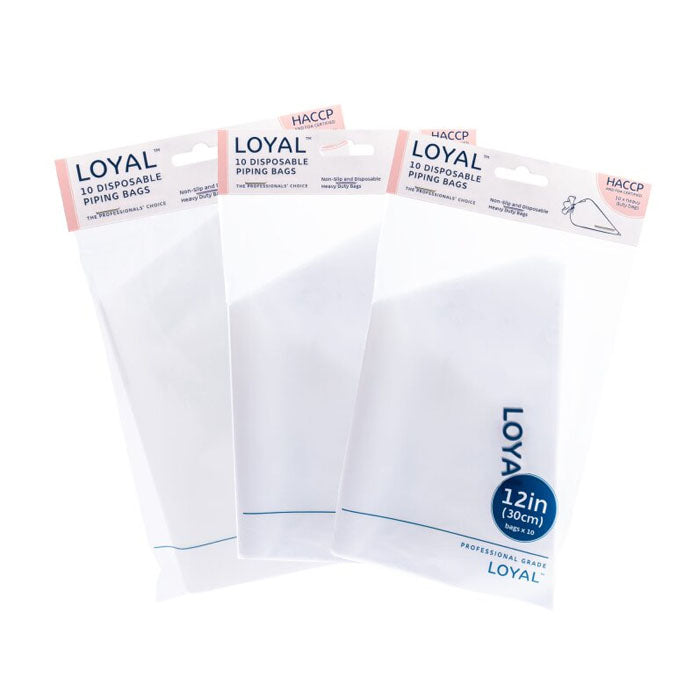 LOYAL Clear Disposable Piping Bags - 10 Pack | Professional Baking Decorating Tools for Cakes, Cupcakes, Cookies | Ideal for Home Bakers & Pastry Chefs