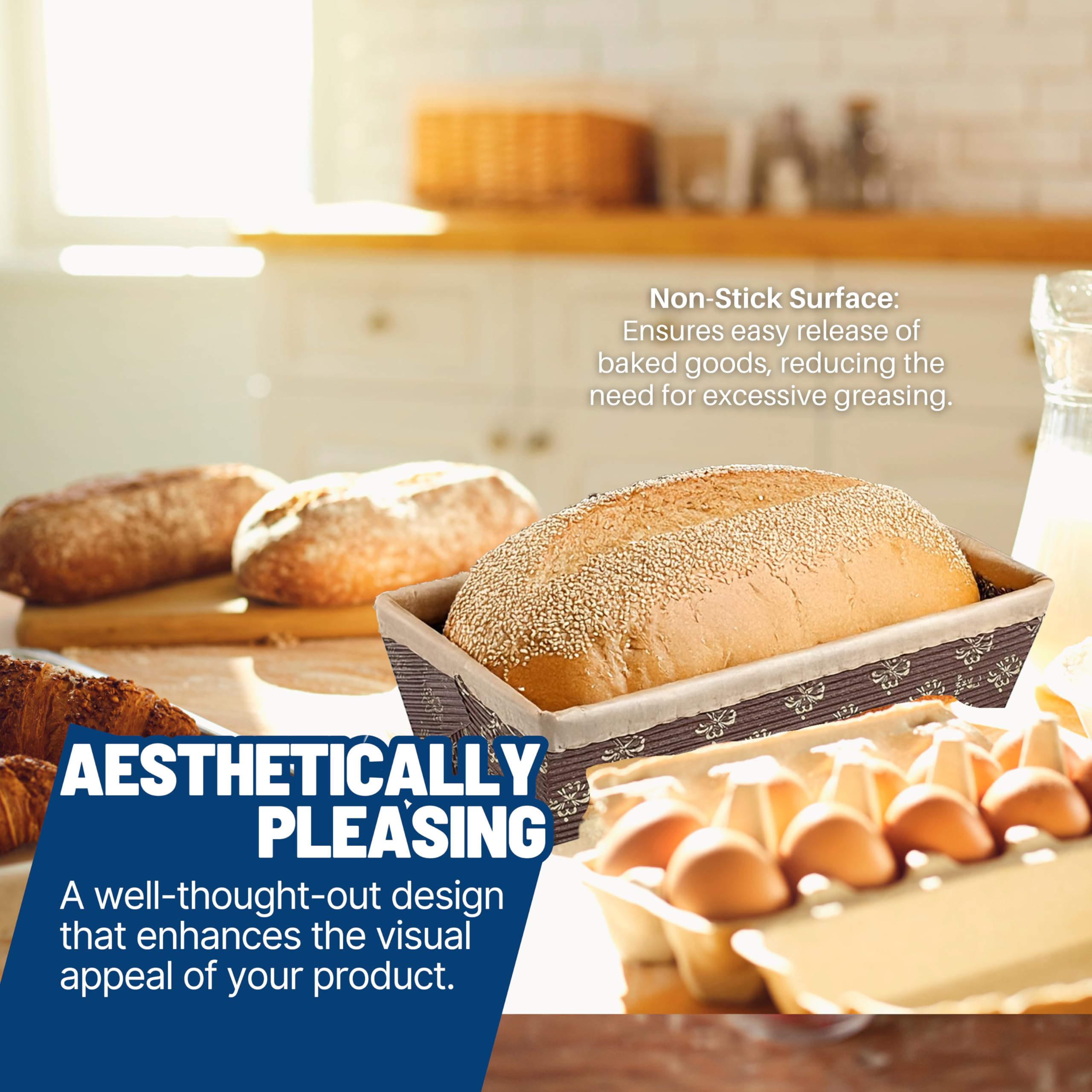 ANGEL’S PEEL LOUNGE 30-Pack 7-Inch Disposable Rectangular Paper Loaf Pans - Microwave & Freezer Safe Baking Molds for Bread, Cakes & Desserts - Perfect for Home Baking, Meal Prep & Party Treats