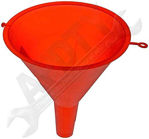 APDTY 0922 7-Inch Fast Flow Plastic Funnel for Automotive Fluids, Oil, Gas & Chemicals - Heavy Duty Chemical Resistant Funnel for Garage, Workshop & DIY Projects