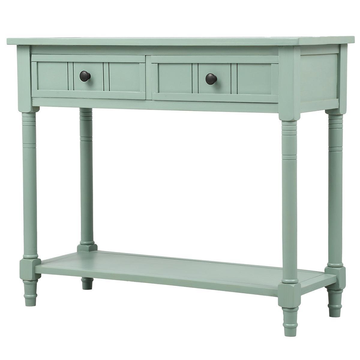Stylish Daisy Series Console Table - Traditional Wooden Design with 2 Drawers & Bottom Shelf - Perfect for Entryway, Hallway, or Living Room Decor