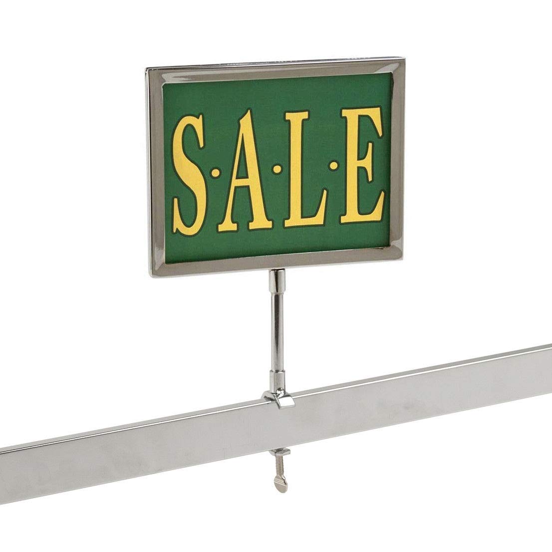 Universal Retail Rack Chrome Frame Clamp-On 5.5
