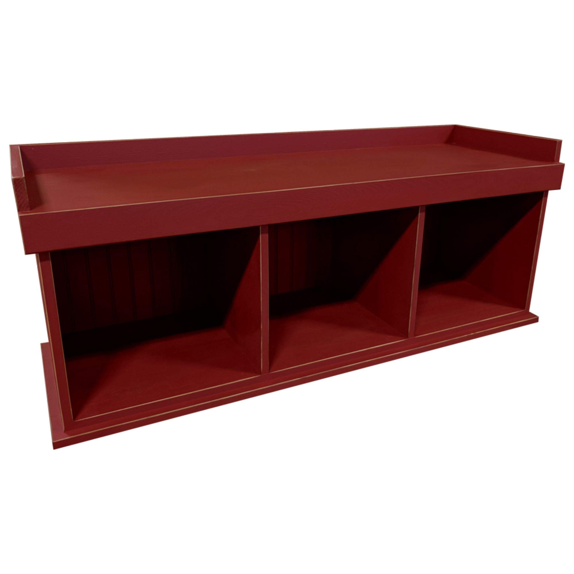 Modern 4-Foot Black Storage Bench with Cubbies - Perfect for Entryway, Bedroom, or Living Room Organization