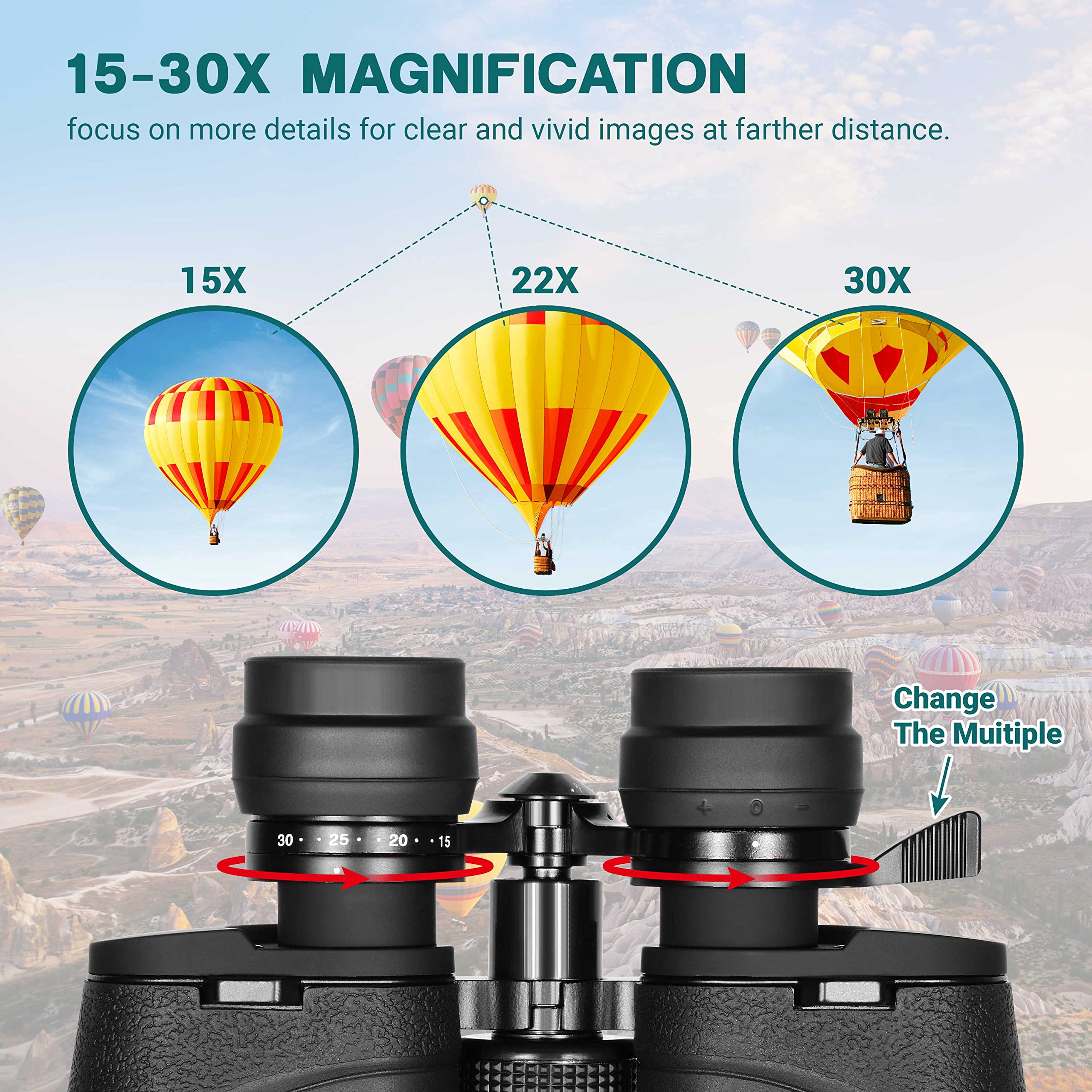 ESNLB 15-30X80 High Power Astronomy Binoculars with Tripod Mount & Phone Adapter - Professional Zoom Binoculars for Bird Watching, Hunting, Stargazing, Travel & Outdoor Adventures