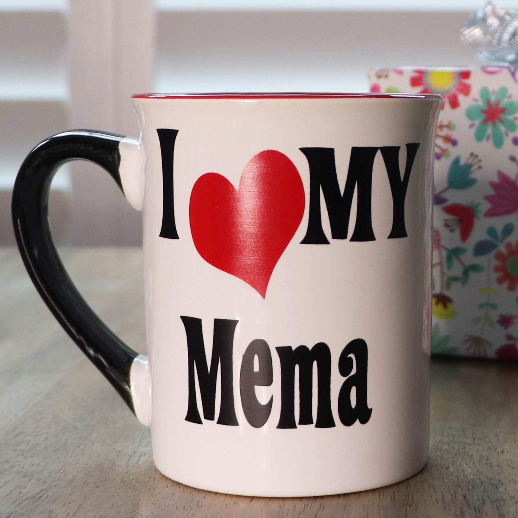 I Love My Mema Ceramic Coffee Mug - 16 oz Black & White Grandma Gift Mug with Box, Perfect Tea Cup for Nana, Cute Grandparent Gifts for Baby Showers, Birthdays & Mother's Day | Ideal for Coffee, Tea & Hot Chocolate at Home