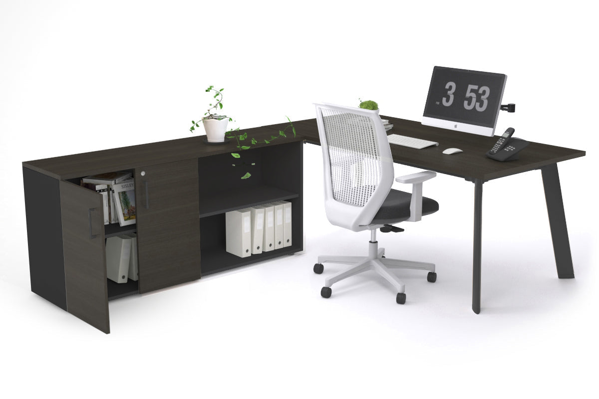 Switch Executive Setting With Uniform Spine Black Frame [1600L x 700W] - Premium Office Desk for Modern Workspace & Home Office
