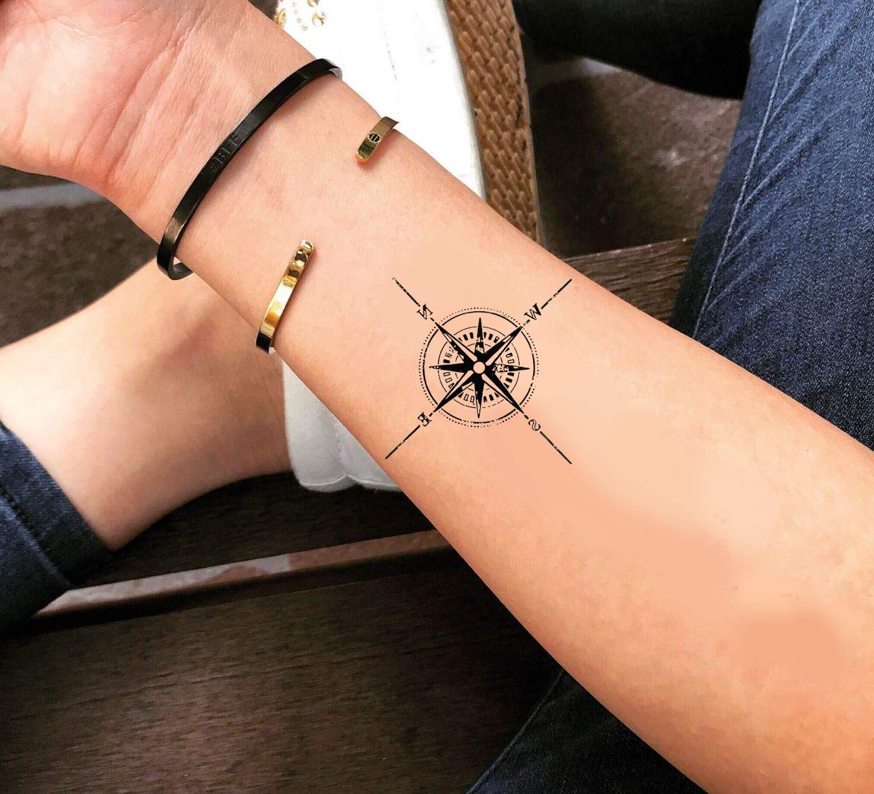 Waterproof Temporary Tattoo Stickers for Men & Women - 3D Realistic Flowers, Butterflies, Stars, Angels, Wolves & Armband Designs (60mm x 105mm) | Perfect for Parties, Festivals, Cosplay & Body Art