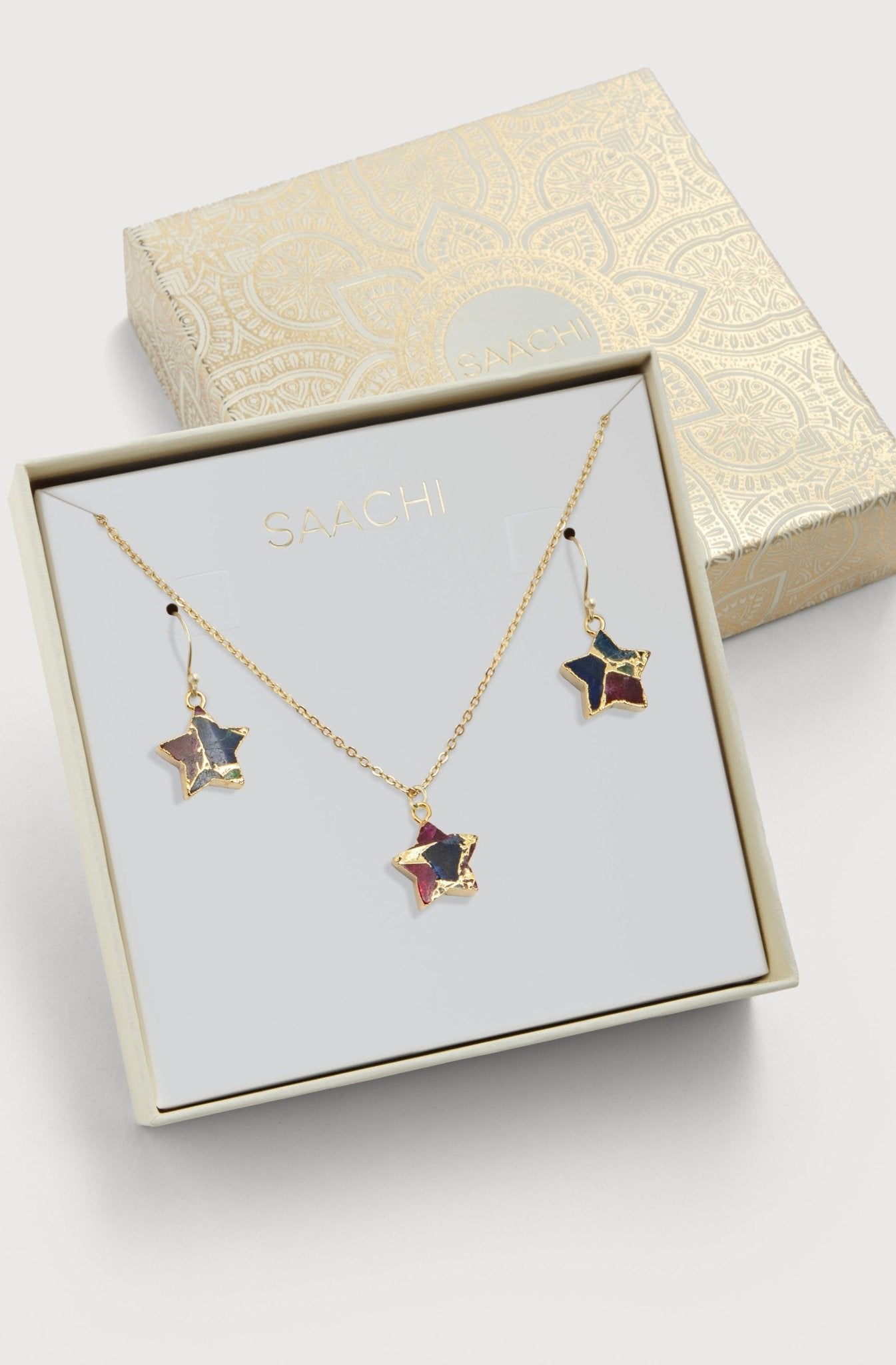 Mojave Star Mini Earring and Necklace Set - Sterling Silver Boho Jewelry for Women - Perfect for Everyday Wear, Date Nights & Special Occasions
