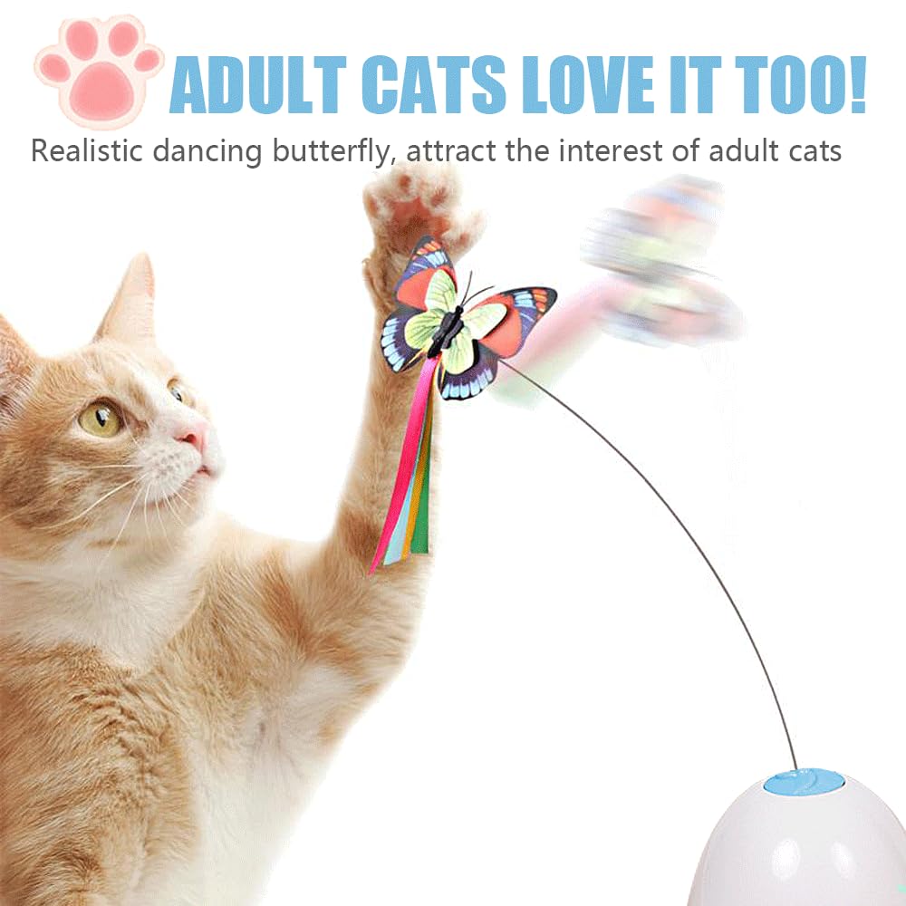Speedy Panther Interactive Cat Toys for Indoor Cats - 360° Electric Rotating Butterfly Toy for Adult & Kitten Play - Perfect for Exercise, Boredom Relief & Bonding Time