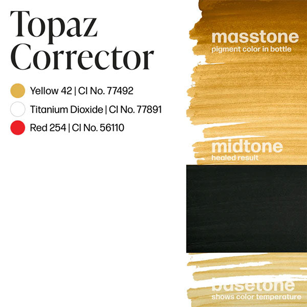 Perma Blend Luxe Topaz Corrector Pigment - Professional Tattoo Ink for Covering Scars & Stretch Marks | Perfect for Tattoo Artists & Permanent Makeup
