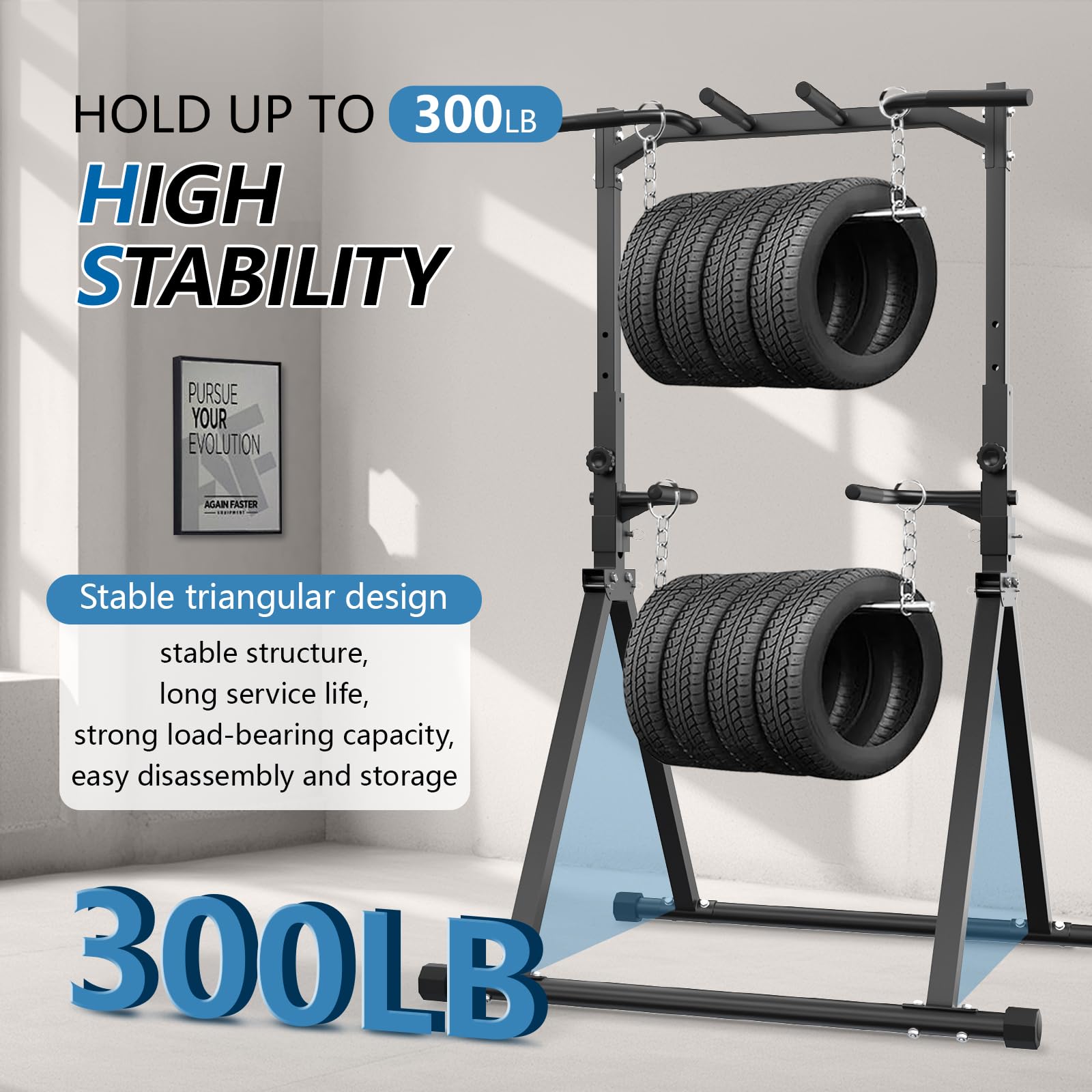 Pull Up Bar for Home Gym - Power Tower with Dip Station for Strength Training & Fitness Workouts - Perfect for Home Exercise, Calisthenics & Full Body Workouts