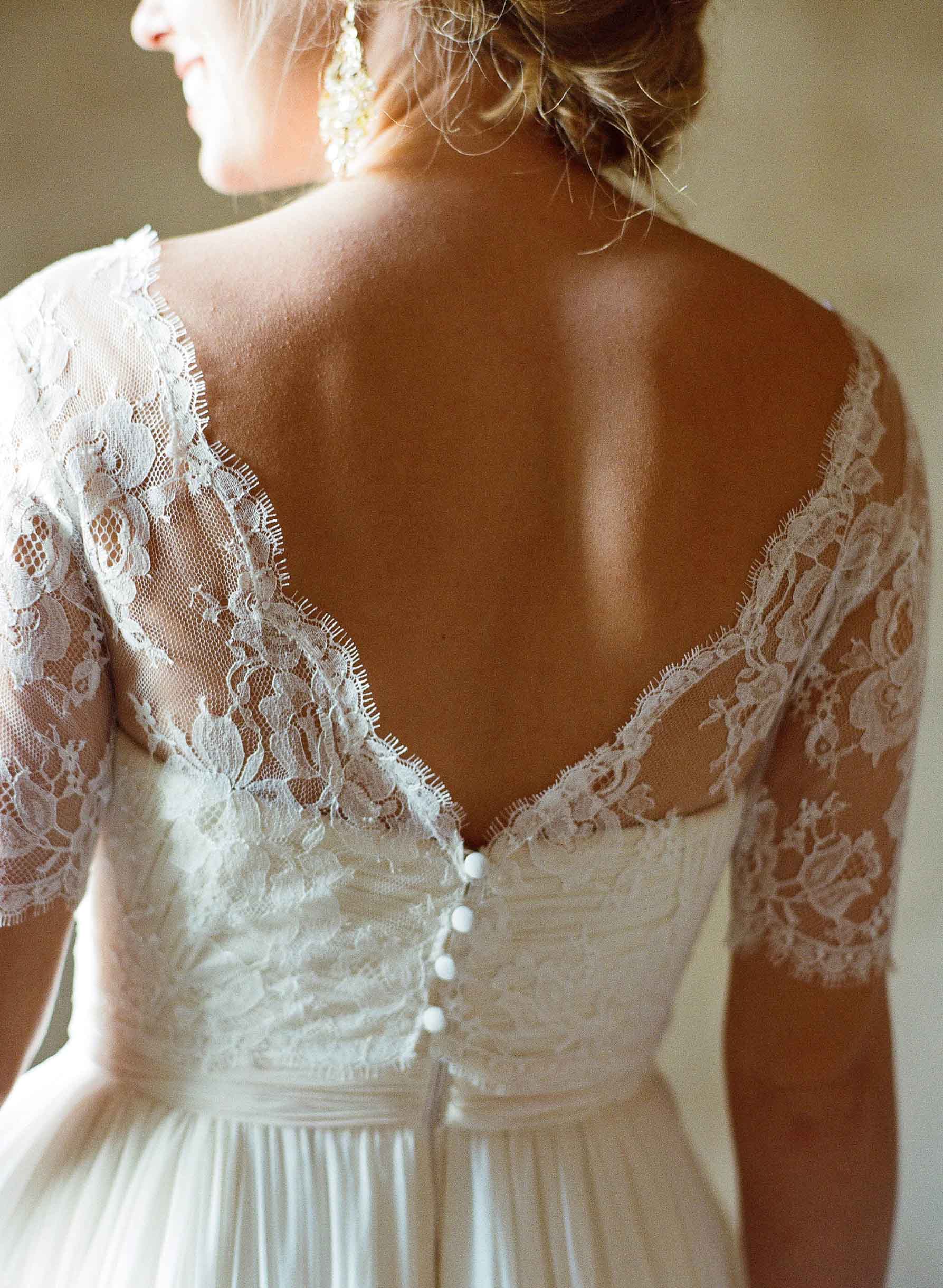 Elegant Ivory French Lace Cover Up with V Back - Perfect for Beach Weddings, Bridal Showers & Summer Vacations