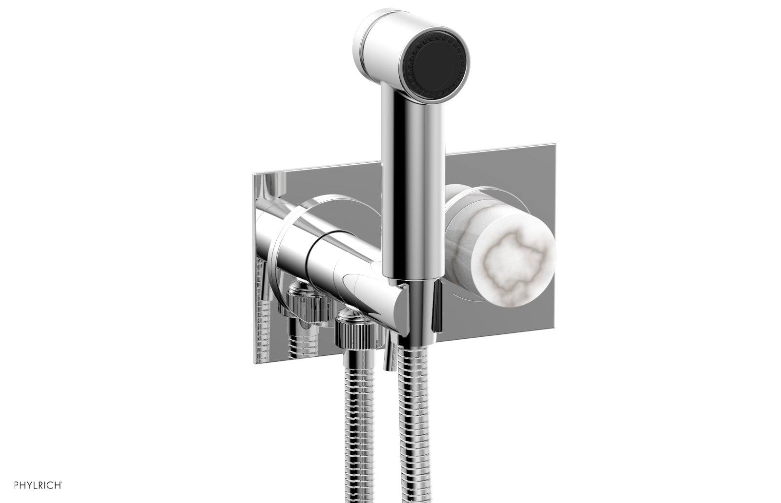 Premium Wall Mounted Bidet with Marble Handle - BASIC II Model 230 67 - Perfect for Modern Bathrooms & Luxury Home Upgrades