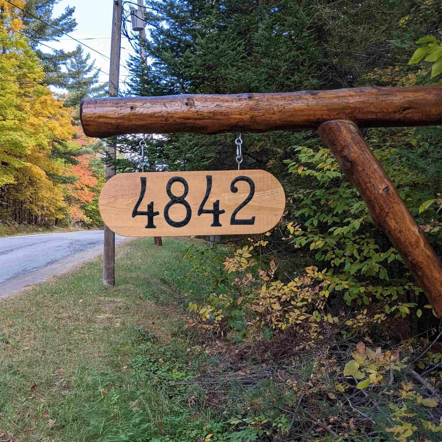 5.6 Inch Cast Iron Hammered Mailbox Numbers - Rustic House Address Plaque for Home, Door, or Garden (Number 8) - Perfect for Curb Appeal and Easy Identification