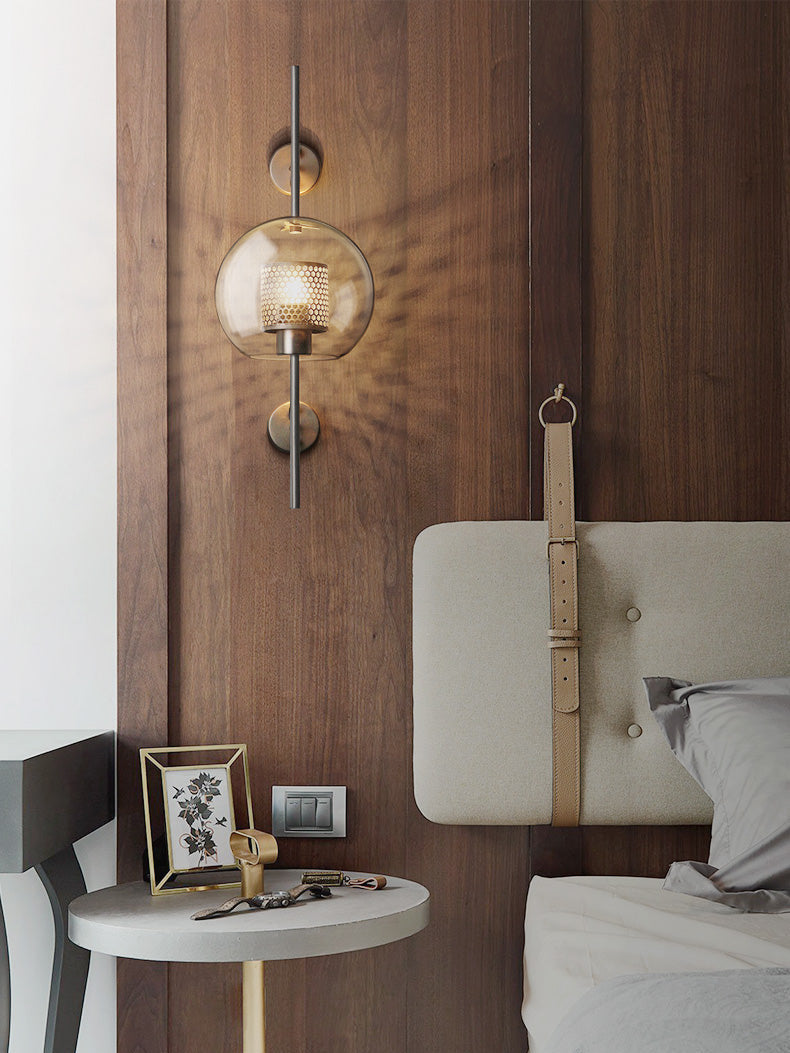 Chiswick Modern Glass Wall Light - Sleek LED Sconce for Living Room, Bedroom & Hallway - Energy Efficient Indoor Lighting Fixture