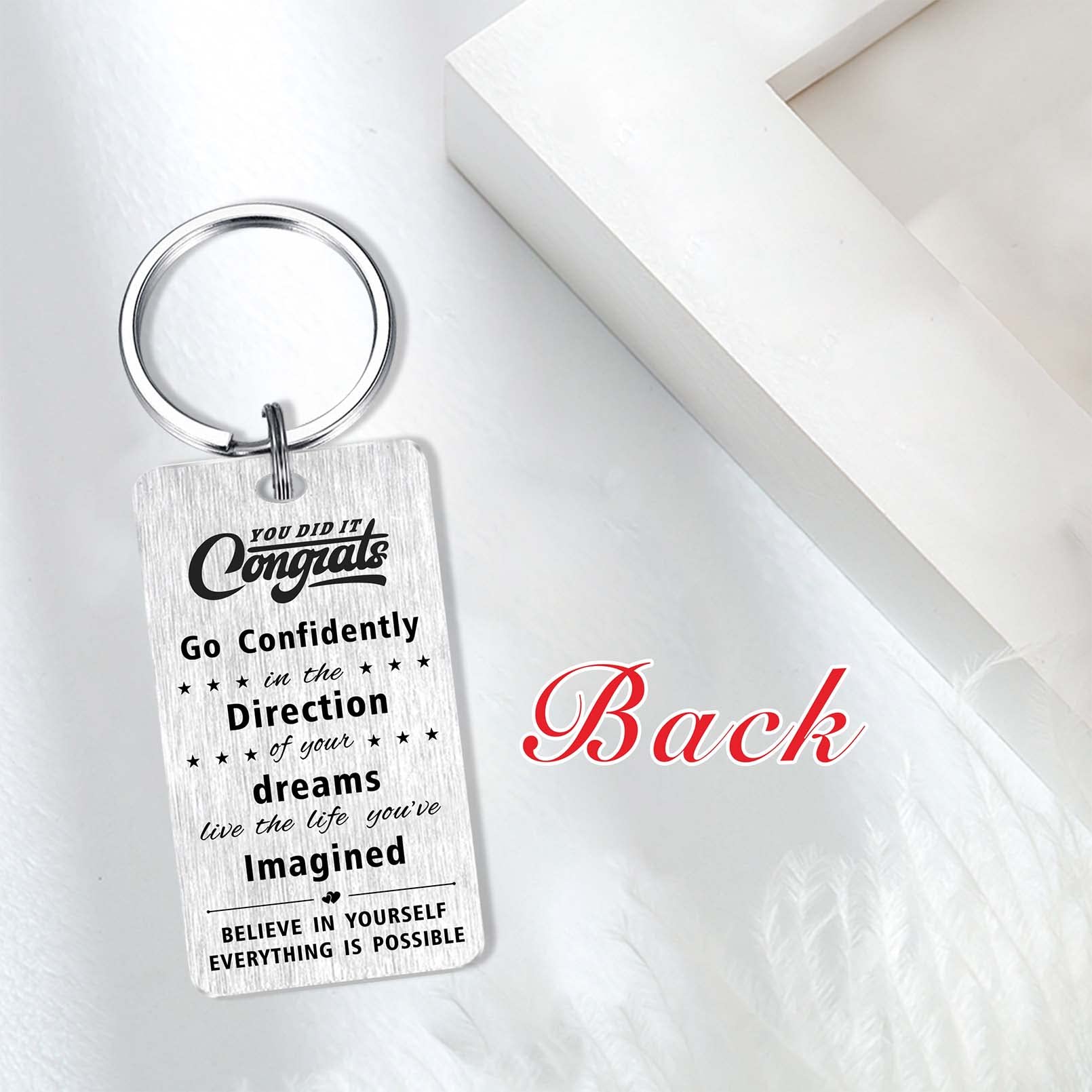 Class of 2025 Graduation Keychain - Personalized Behind You All Your Memories Gift for High School & College Graduates - Perfect Graduation Party Favors, Senior Gifts & Commencement Souvenirs