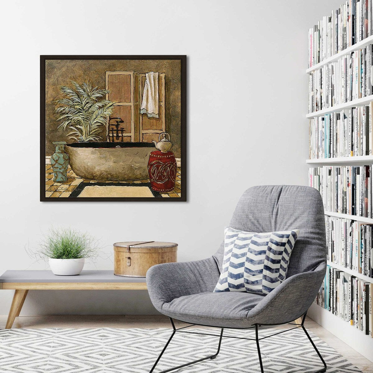 Asian Warmth Floating Canvas Wall Art - Handmade Home Decor for Living Room, Bedroom & Office