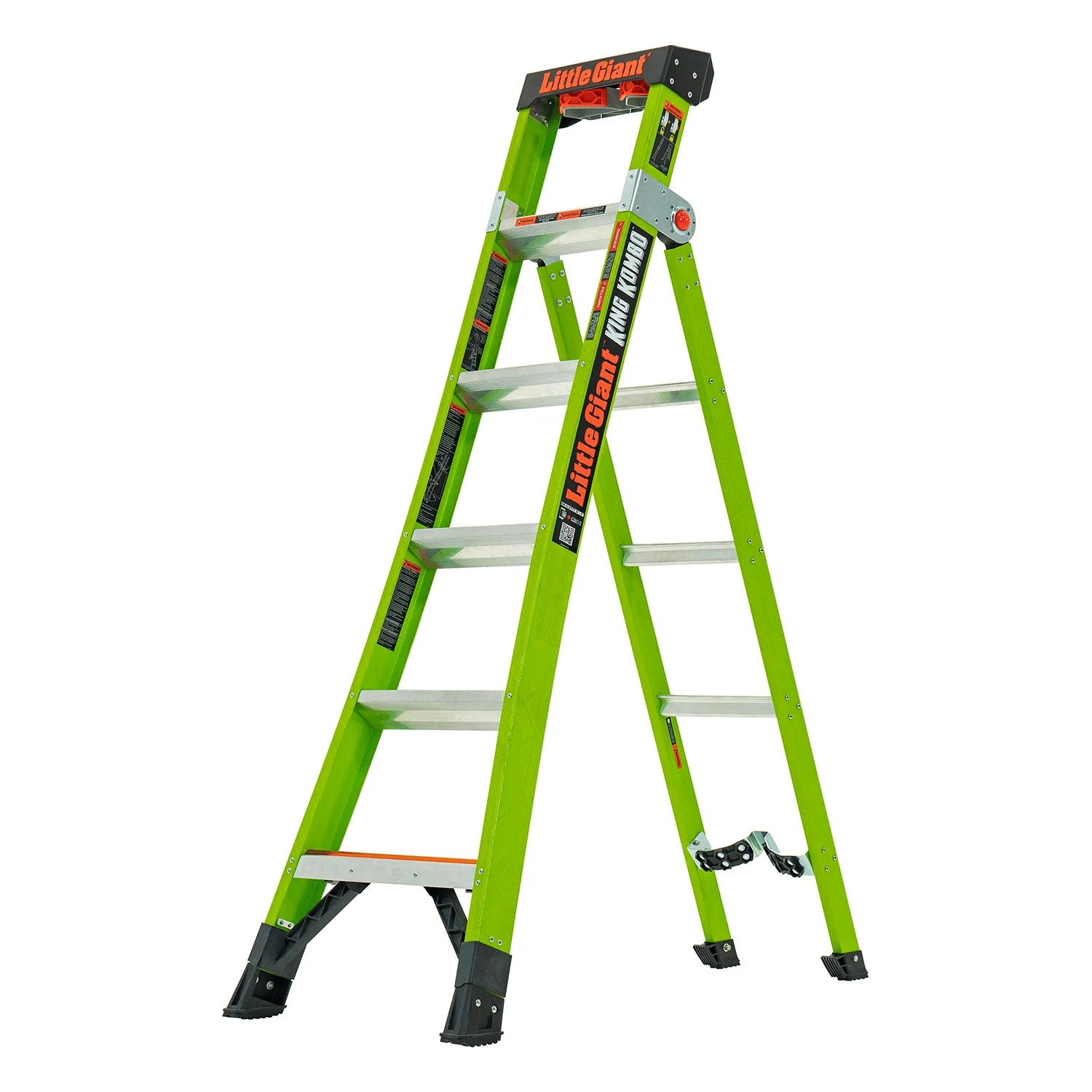 Little Giant King Kombo Industrial Step Ladder - Heavy Duty 300 lbs Capacity, OSHA Compliant - Perfect for Construction, Warehouse & Home Use