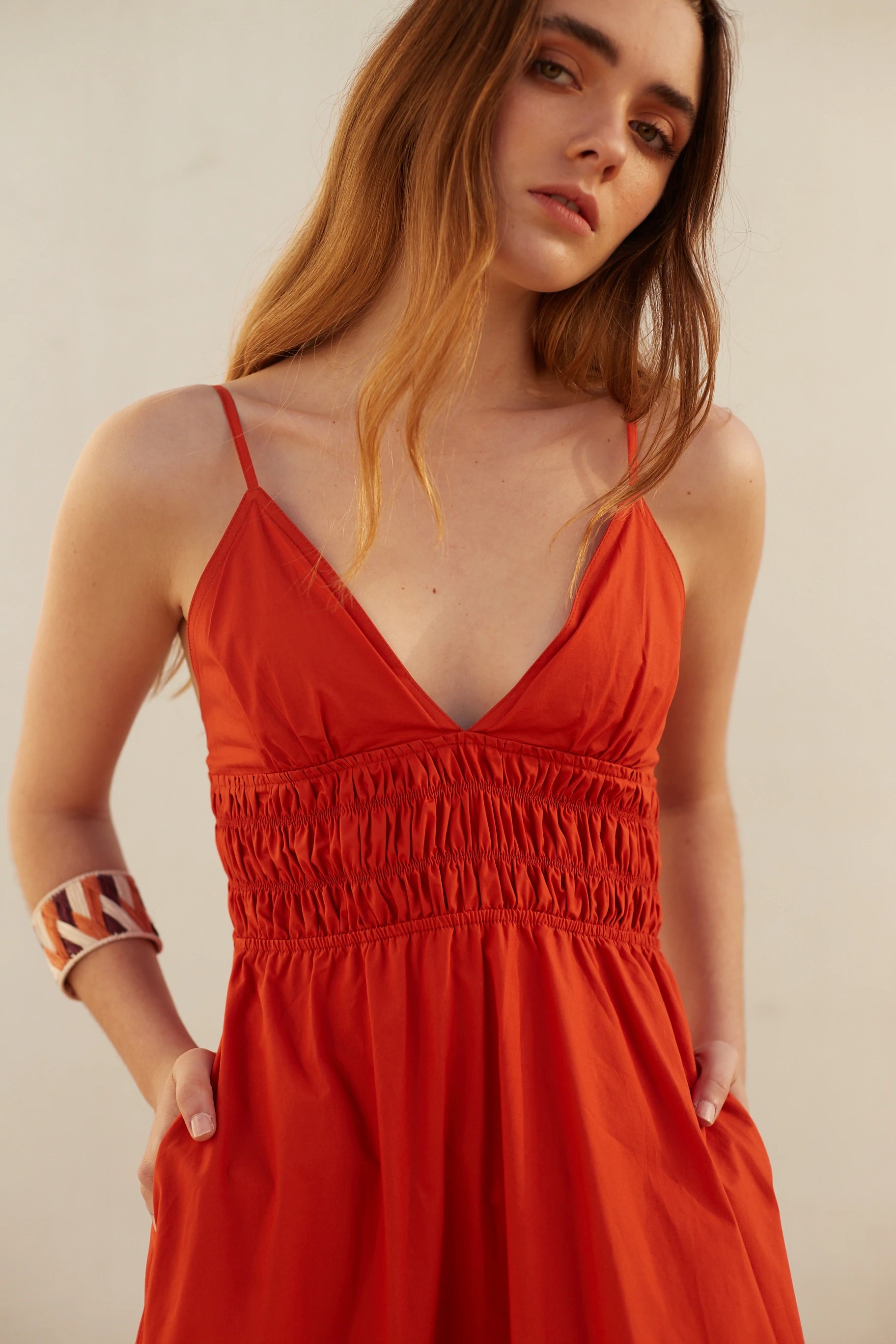 Positano Maxi Dress - Flowy Long Summer Dress for Women, Beach Cover Up, Boho Chic Maxi Dress with Pockets | Perfect for Vacations, Beach Parties, and Casual Outings