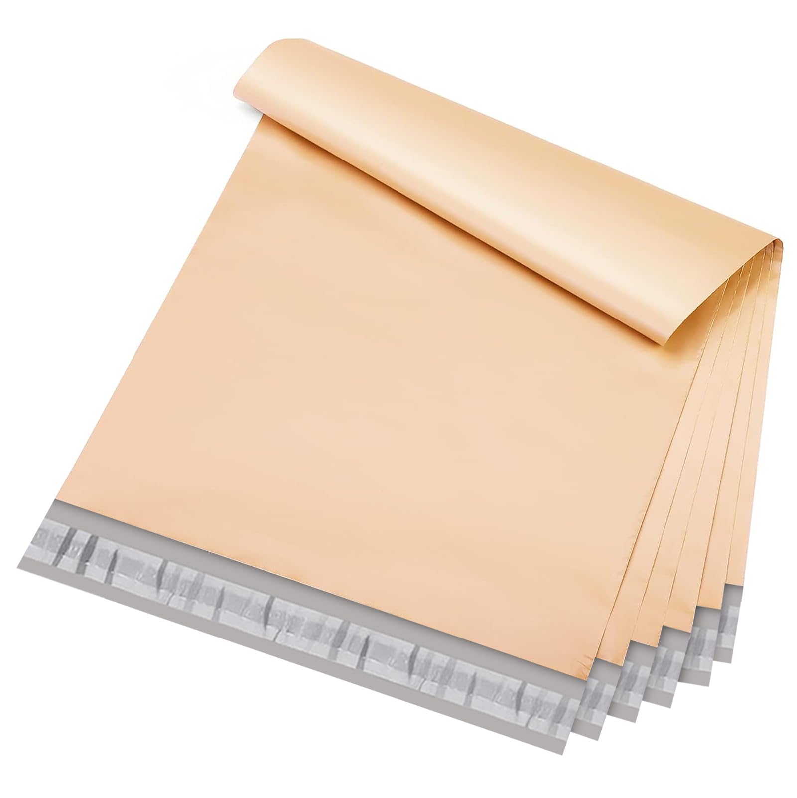 Metronic 12x15.5 Inch Champagne Poly Mailers - 100 Pack Self-Sealing Shipping Envelopes for Clothes & Apparel | Durable Mailing Bags for Small Business, Ecommerce & Online Retail Packaging | Perfect for Shipping T-Shirts, Dresses & Lightweight Items