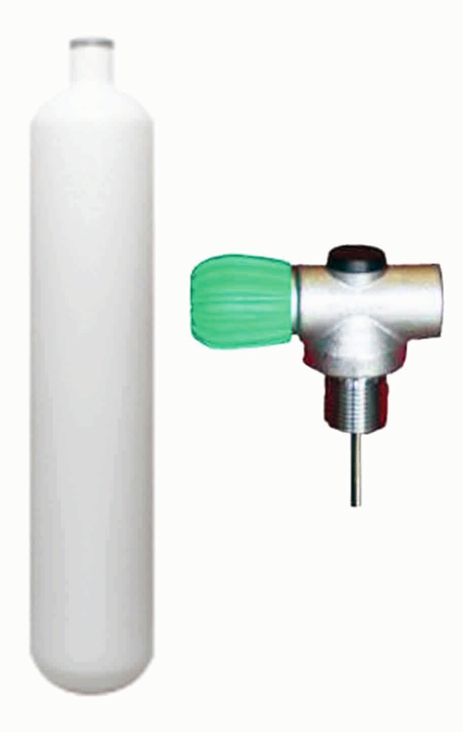 BTS 1.8L 230 Bar White Steel Scuba Diving Cylinder with Nitrox Rebreather Valve - Perfect for Professional Divers & Underwater Exploration (Model S16716678)