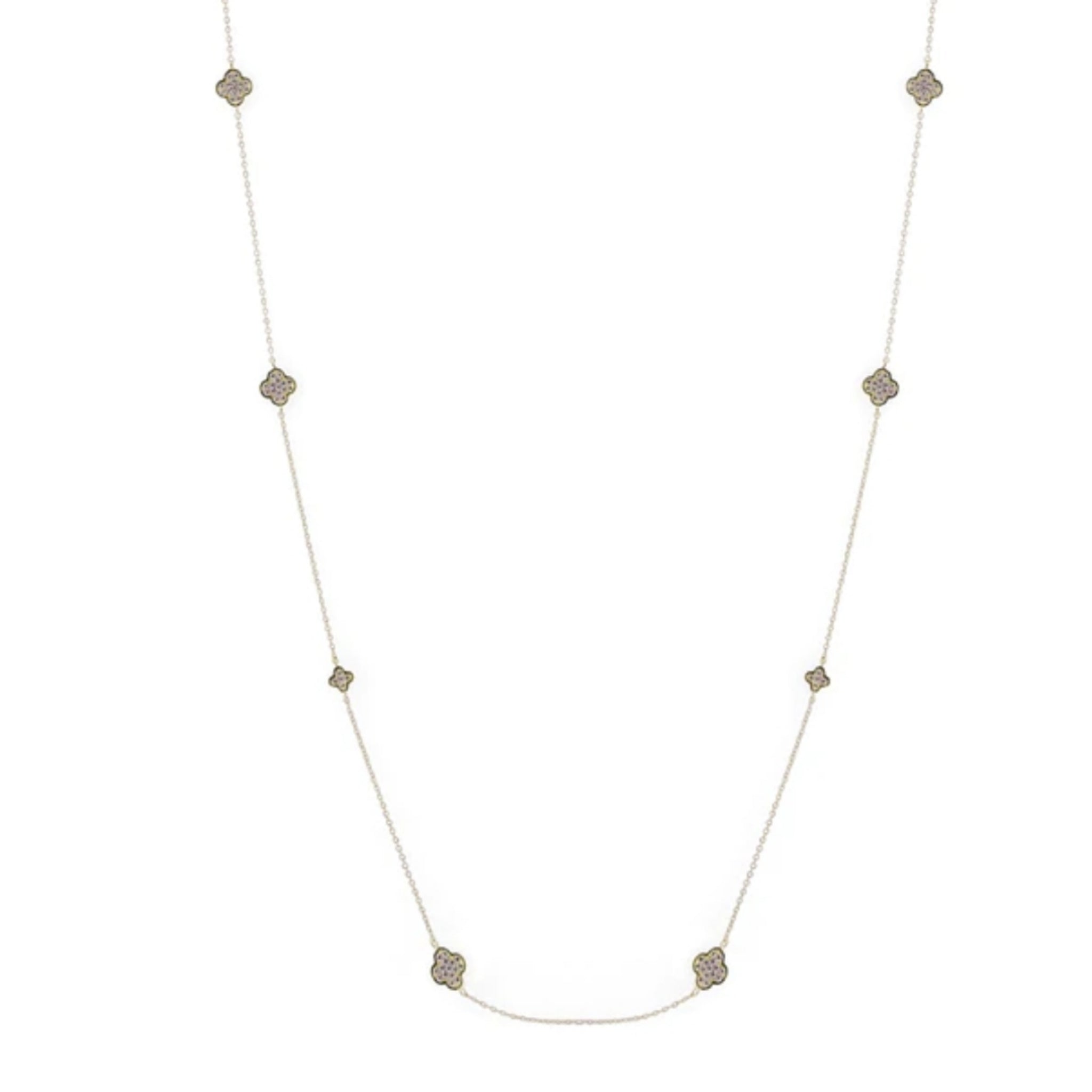 Sybella Daisy Flower Long Necklace Gold - Elegant Floral Pendant Jewelry for Women | Perfect for Weddings, Parties & Everyday Wear