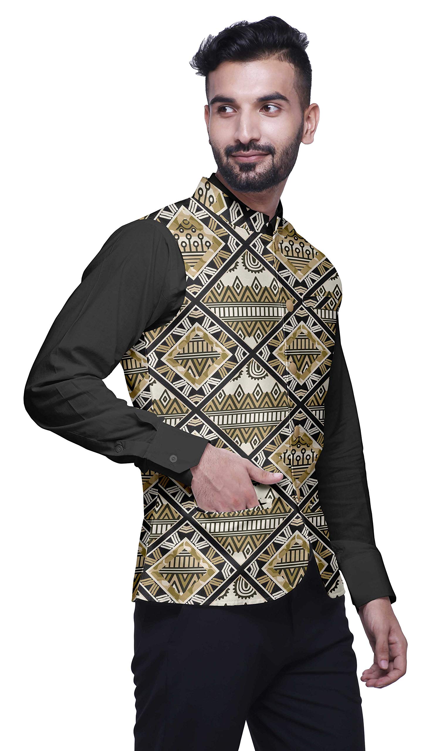 Atasi Men's Printed Casual Jacket - Stylish Party Wear & Elegant Wedding Blazer for Formal Occasions, Date Nights & Special Events