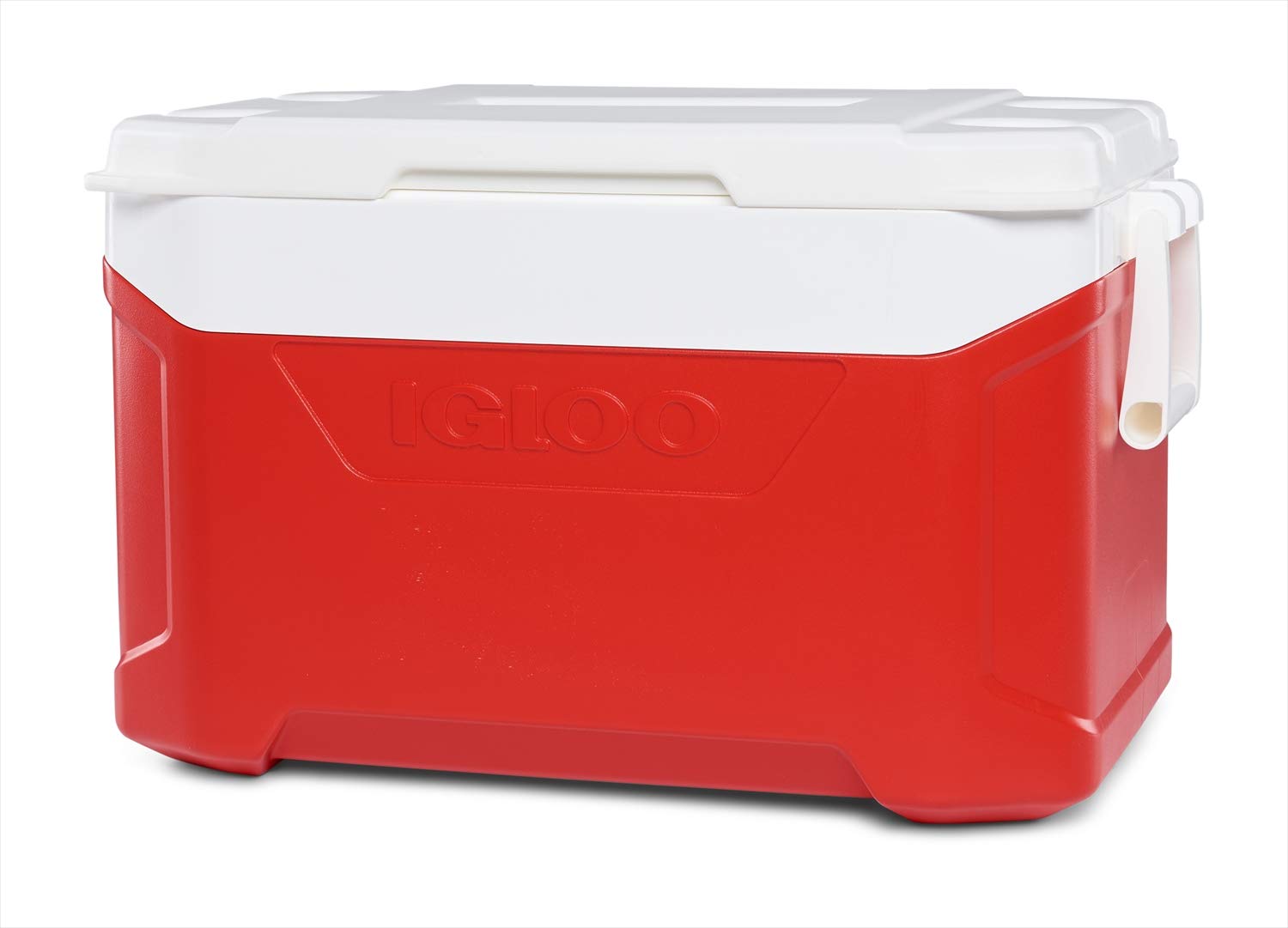 Igloo Latitude Cooler 50 Quart (50 qt) - Heavy-Duty Rolling Cooler with Wheels, Red - Perfect for Camping, Beach Trips, Tailgating & Outdoor Adventures
