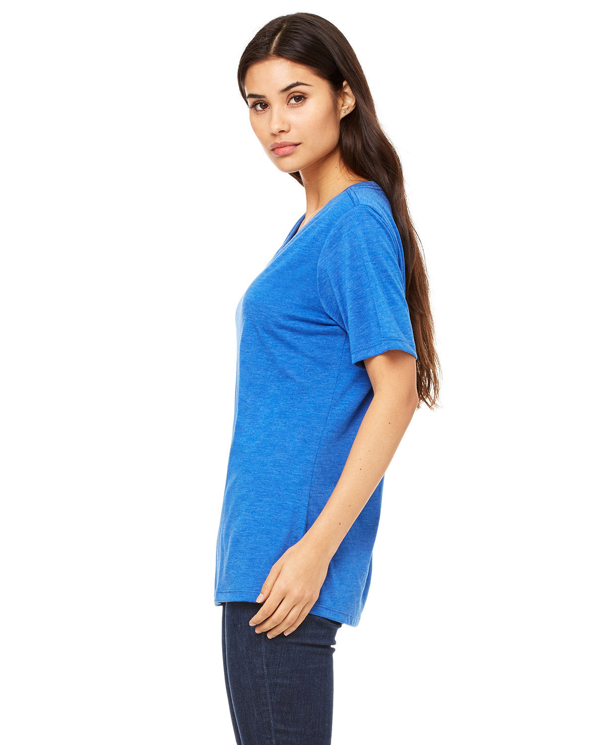 Bella + Canvas 6405 Women's Relaxed Fit Jersey V-Neck T-Shirt - Soft Cotton Tee for Casual Wear, Workout & Everyday Comfort