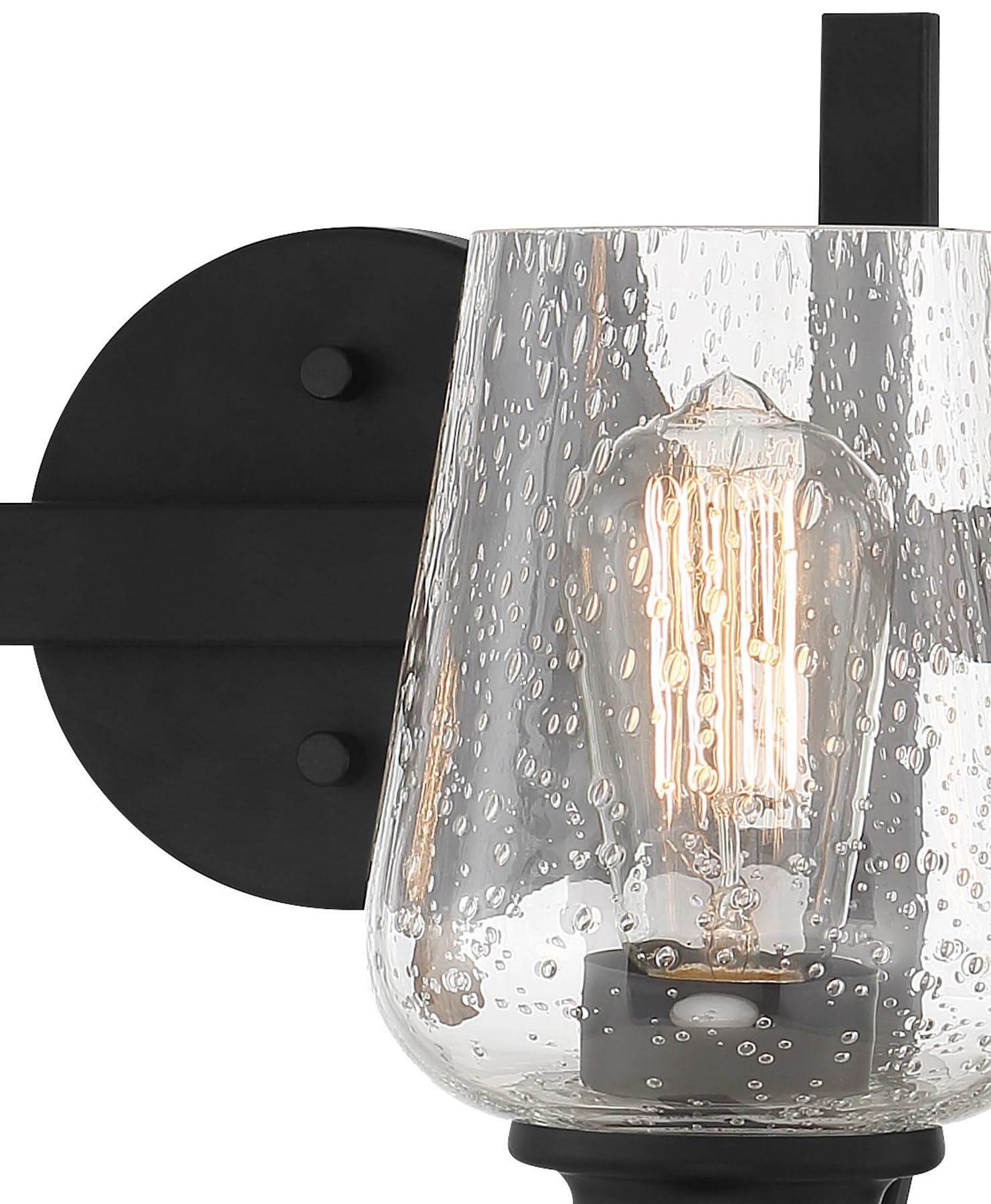 Minka Lavery 1924-66A Shyloh 4-Light Wall Sconce - 240W Coal Black Finish - Modern Lighting for Living Room, Bedroom & Hallway
