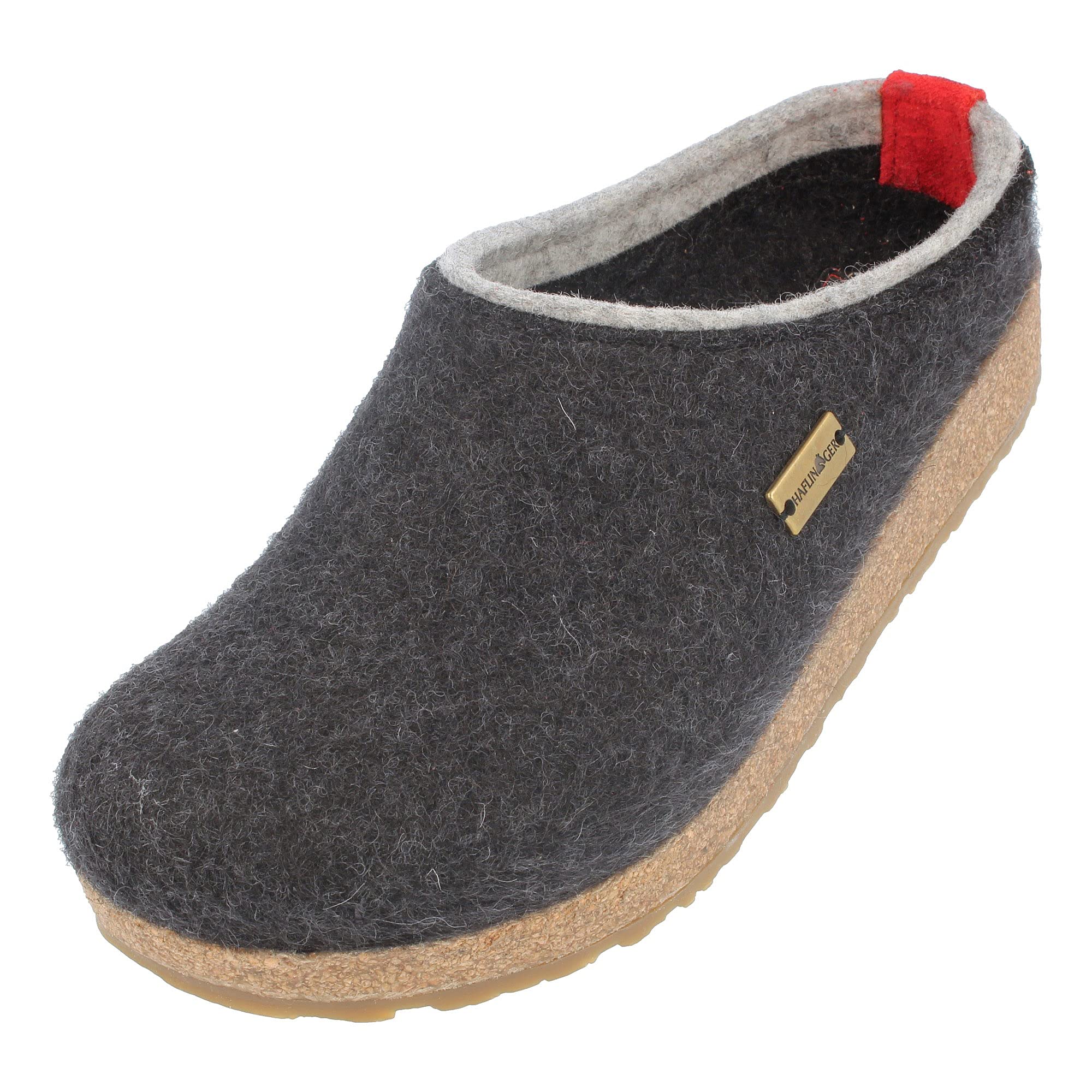 HAFLINGER Unisex Open Back Slippers for Men & Women - Soft Wool Comfort House Shoes for Indoor & Outdoor Use - Perfect for Relaxing at Home, Lounging, and Quick Errands
