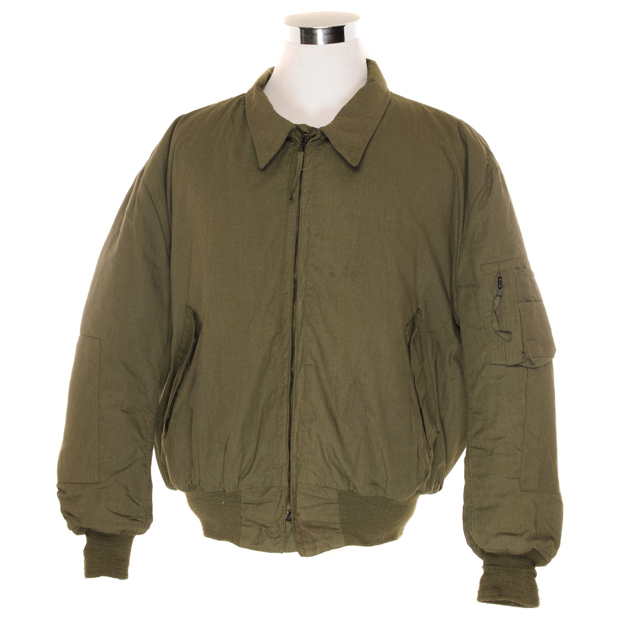 Vintage US Army Flight Jacket Cold Weather 2003 Size XL - Authentic Military Aviator Bomber Jacket for Men, Heavy Duty Winter Outerwear for Outdoor Adventures & Casual Style
