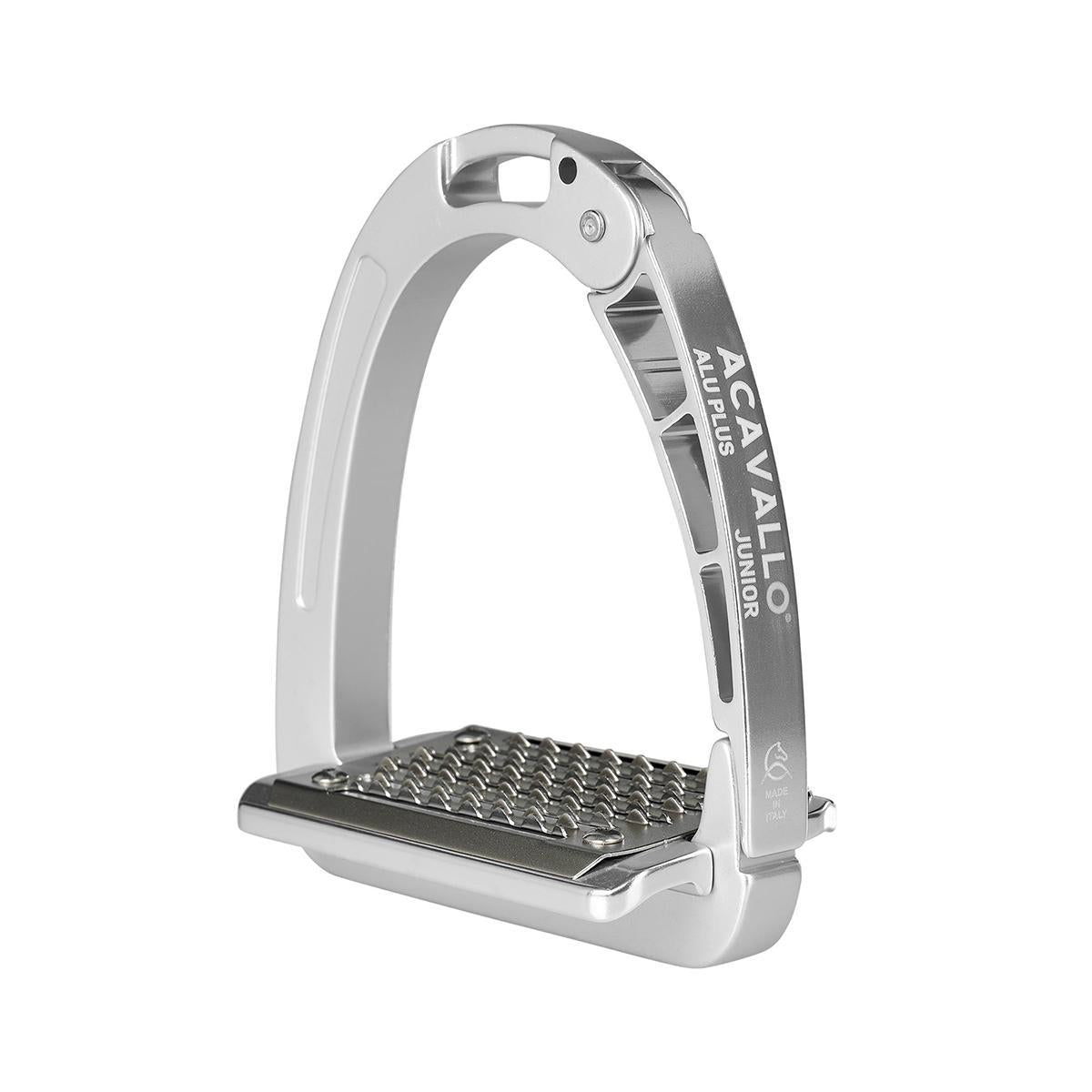 Acavallo Arena Aluplus Junior Stirrups - Lightweight Aluminum Stirrups for Kids & Youth Equestrian Riding - Perfect for Training, Show Jumping & Dressage