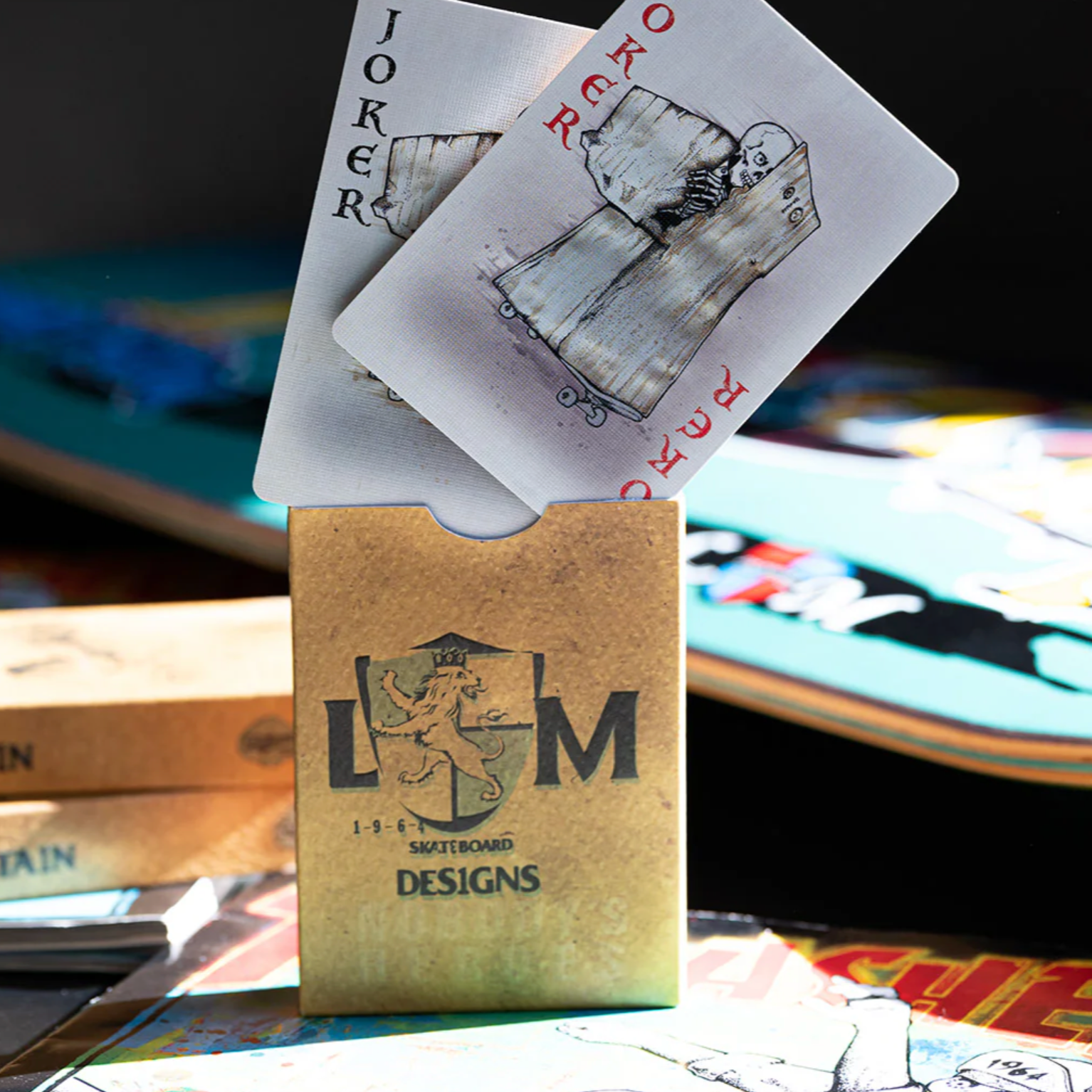 Lance Mountain Skating Skeletons Playing Cards - Premium Deck for Skateboarders, Collectors & Card Game Lovers - Perfect for Parties, Gifts & Game Nights